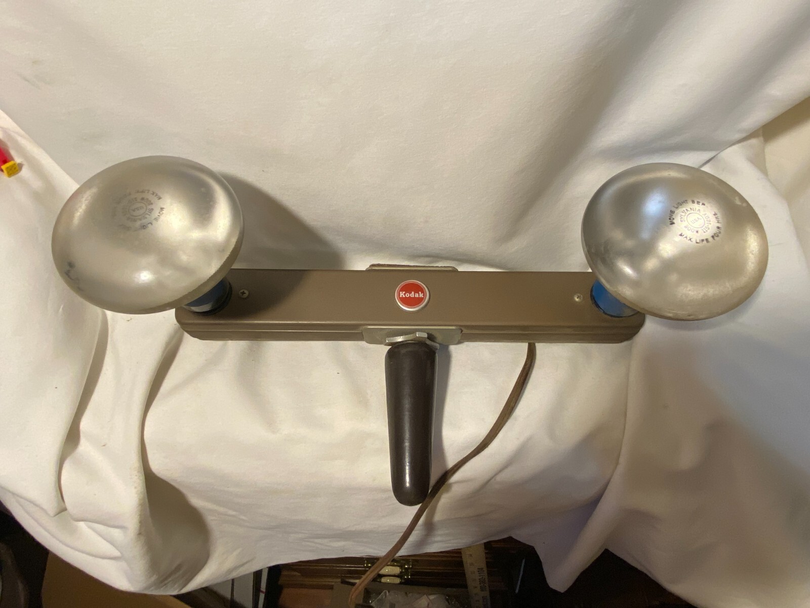 Vintage KODAK BROWNIE 2-Lamp Movie Light w/Box #790 Orig. Box Works 2 300W Lamps