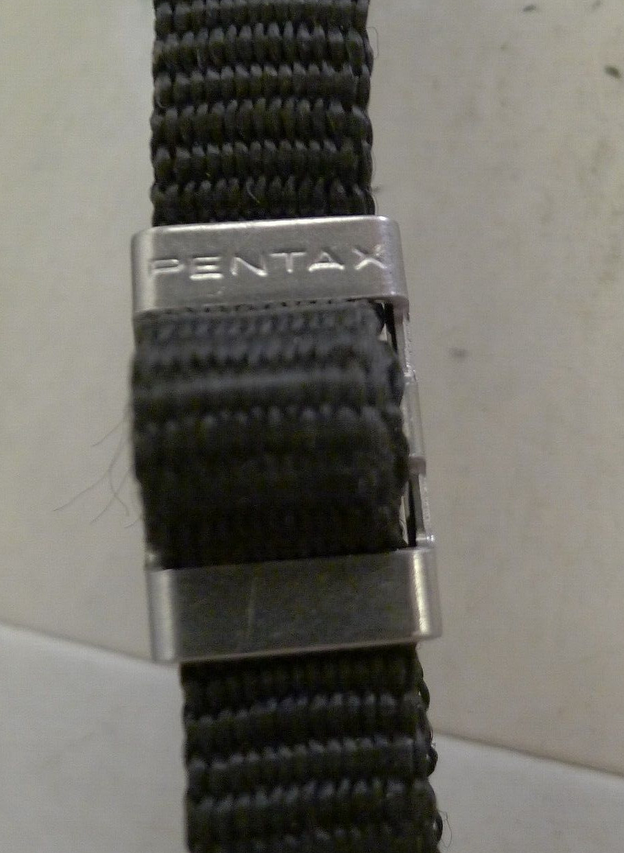 Pentax Adjustable Nylon 1 7/16″ Camera Neck Strap Black W/Metal Adjusters – S24