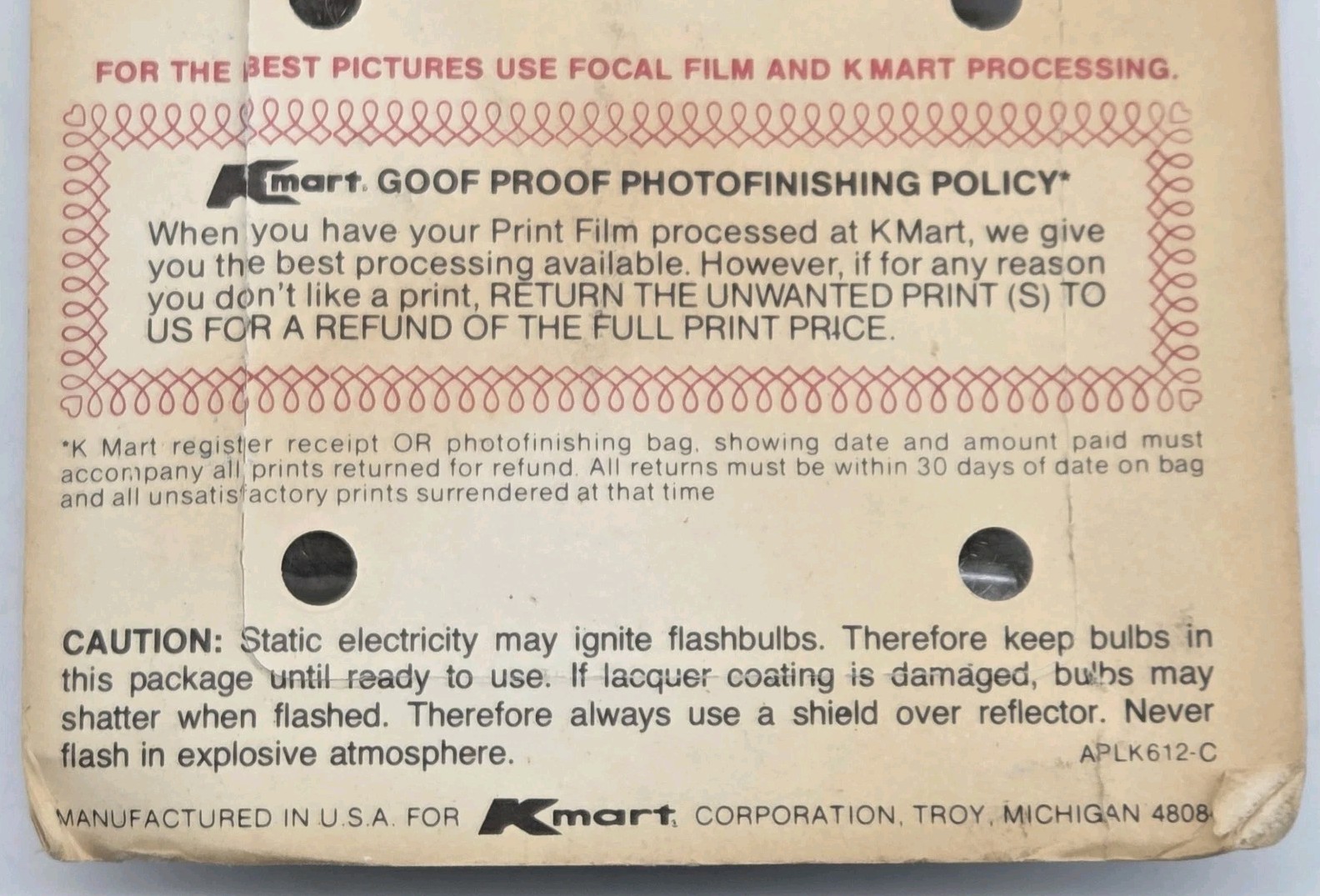 Focal M3 Flash Bulbs Photoflash Camera Clear Kmart VTG Lot Of 10