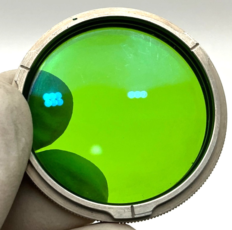 Rollei‑grün Bay II green filter–R II–1.5 for RolleiflexTLR original leather case