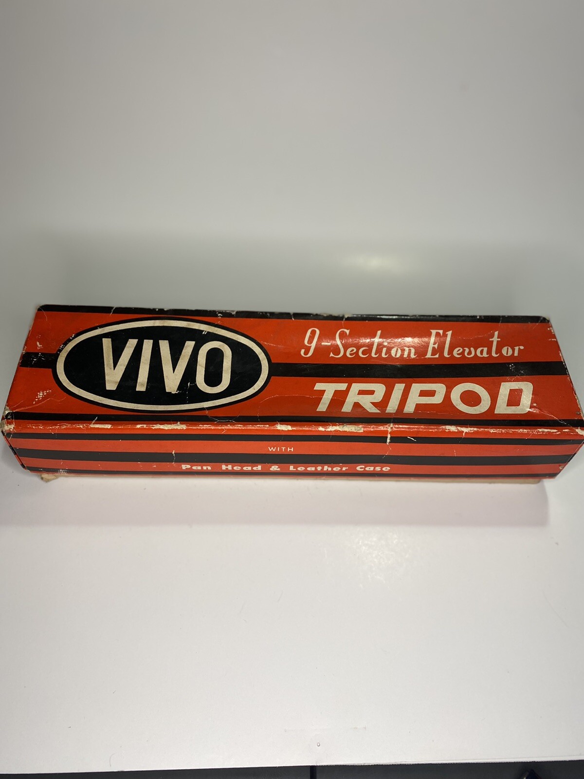 Vintage VIVO 9-Section Elevator Chrome Tripod w/ Pan Head & Case (B2)