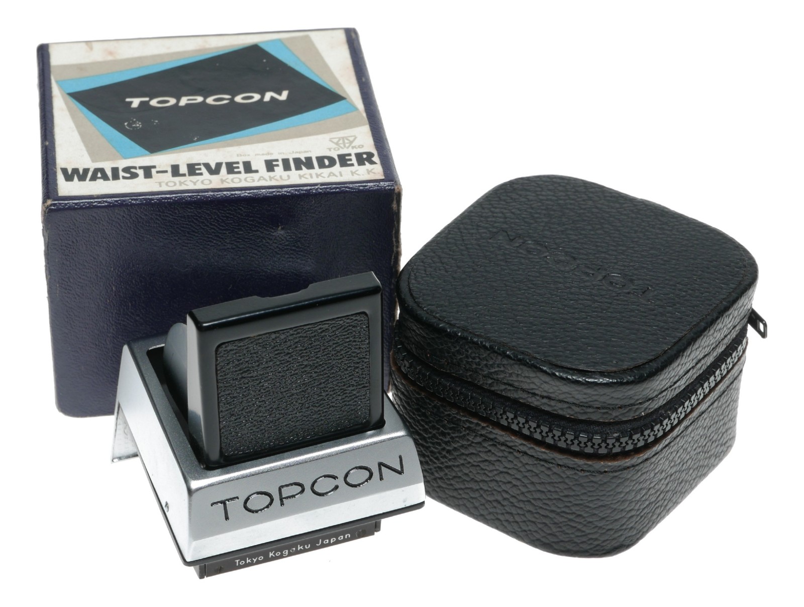 Topcon SLR waist level flip up original SLR camera viewfinder boxed pouch