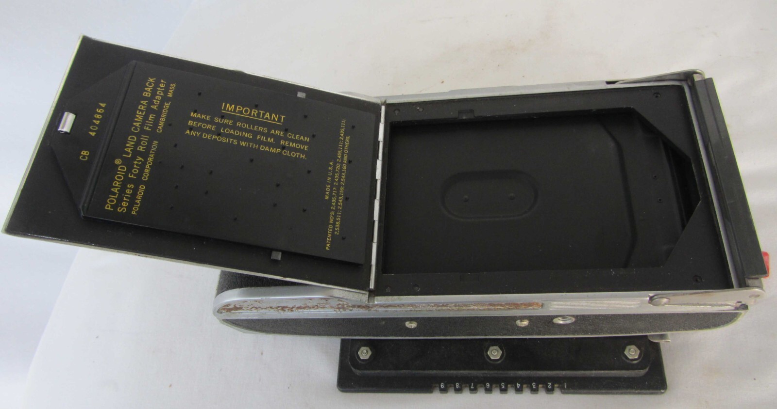 Vintage Polaroid Land Camera Back Series Forty Roll Film Adapter