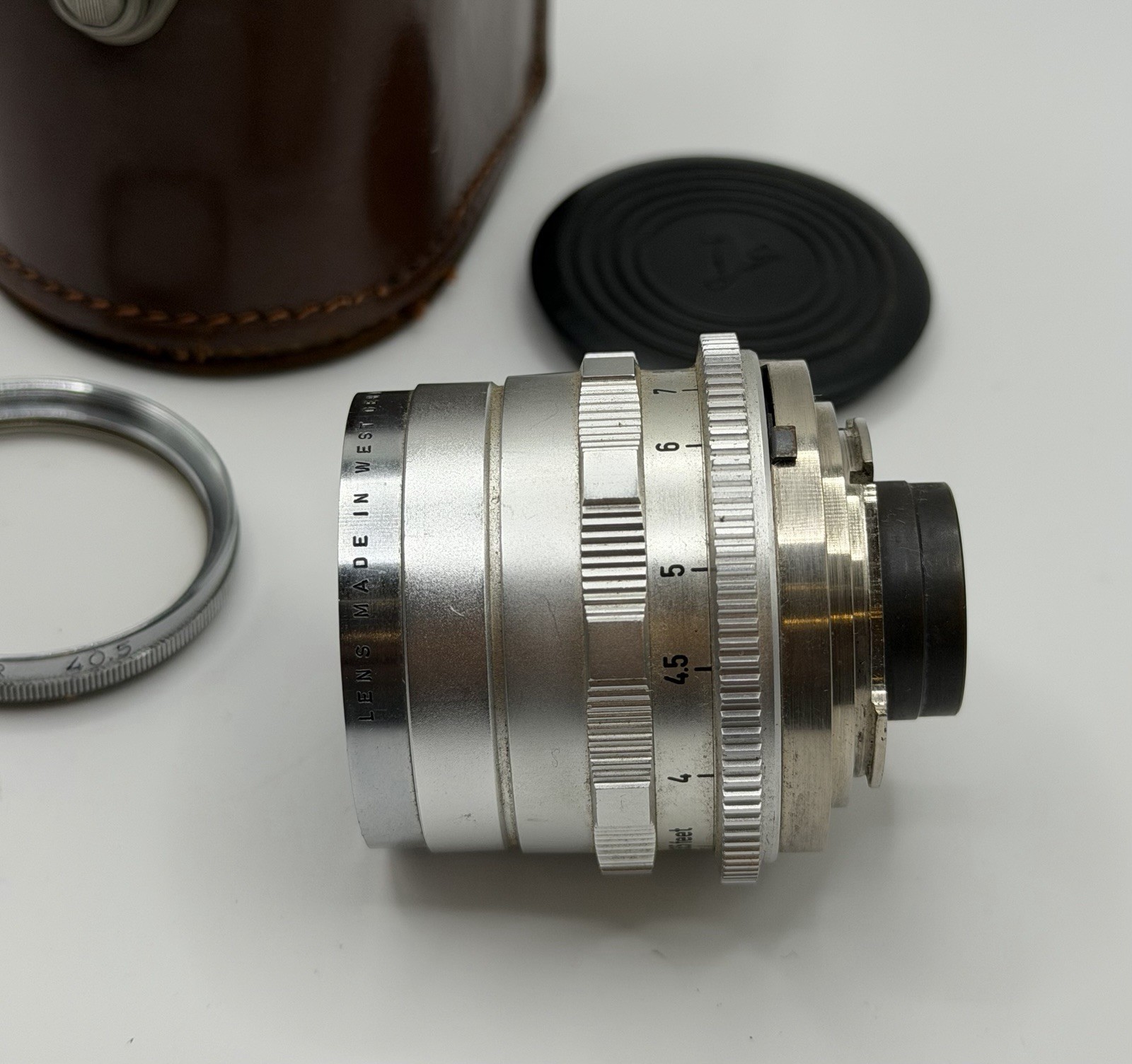 Voigtlander Dynarex 1:4.8/100 Camera Lens Bessamatic Ultramatic w/ Case & Filter