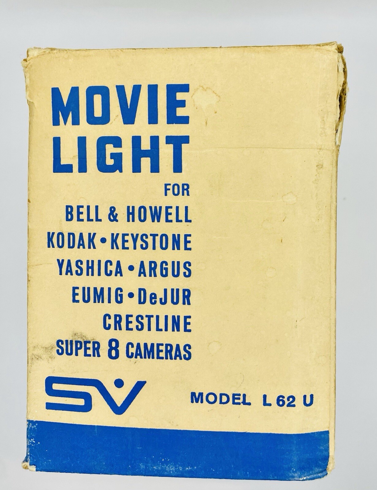 Vintage Smith Victor Movie Light For Super 8 Cameras With Box Model L62U