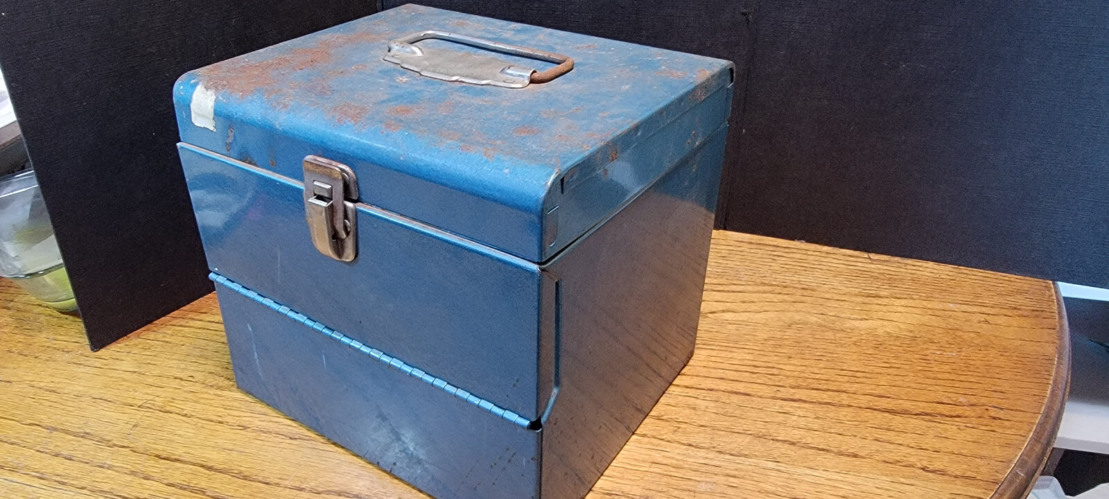 Vintage Metal 7″ Reel Storage Box For 8mm Film Or Reel To Reel brumberger reels
