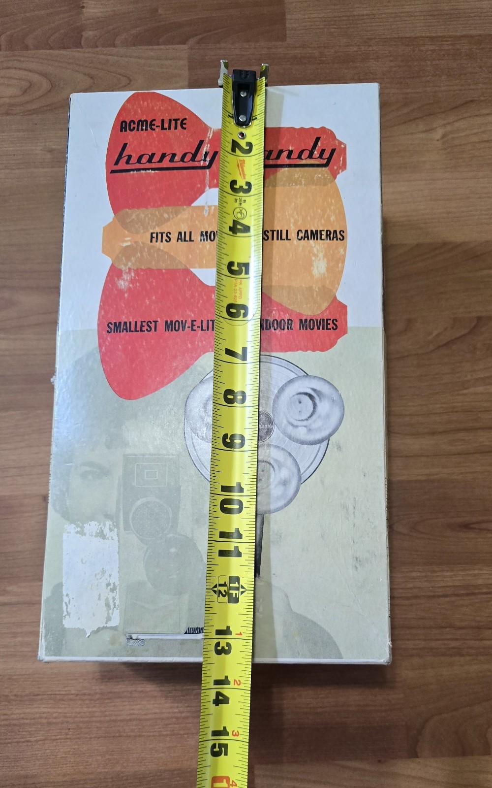 Vintage Acme-Lite Handy-Dandy 3HD Movie Camera Light USA Tested Box WDL Grip