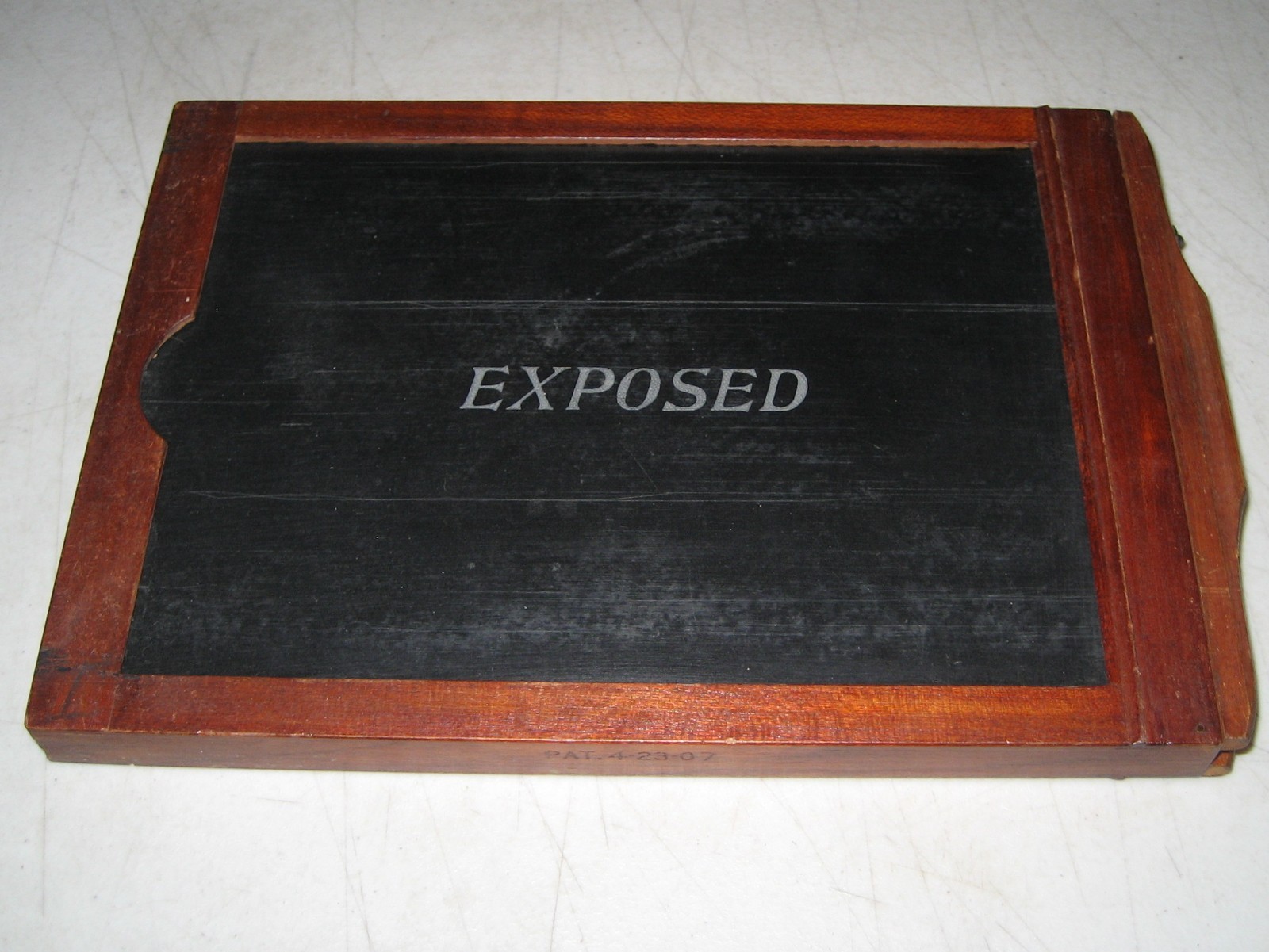 VINTAGE WOODEN DOUBLE DRAW SLIDE EXPOSURE PHOTOGRAPHY FRAME