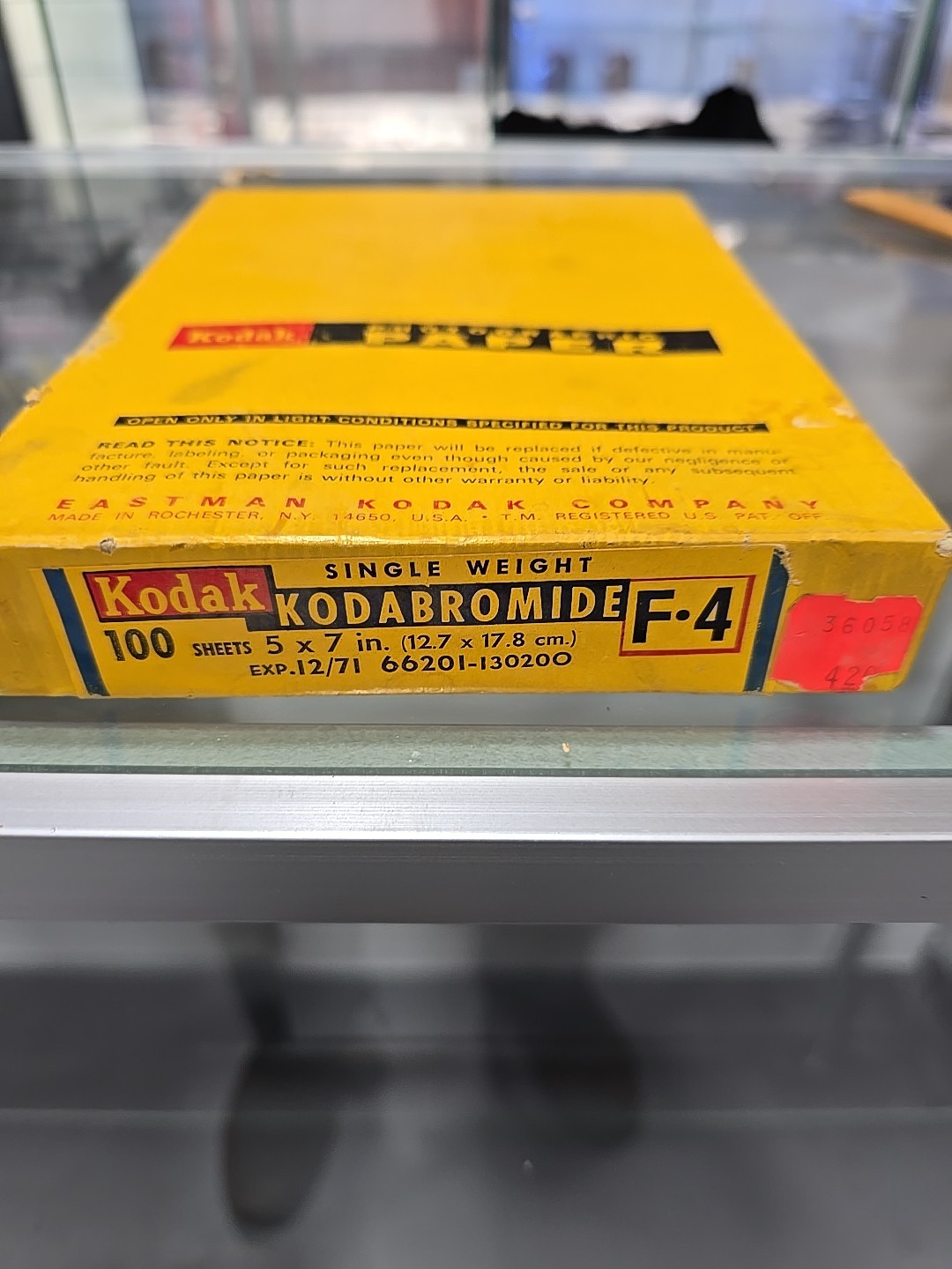 KODAKBROMIDE F-4, 5X7 PACKAGE OF 100, OPEN (SOLD FOR DISPLAY) 66201-130200