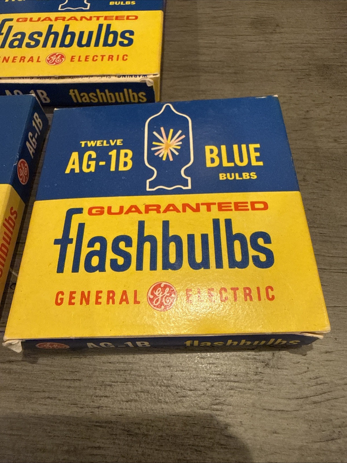 General Electric AG-1B Flashbulbs-5 Boxes Of 12/ 60 Bulbs- Vintage