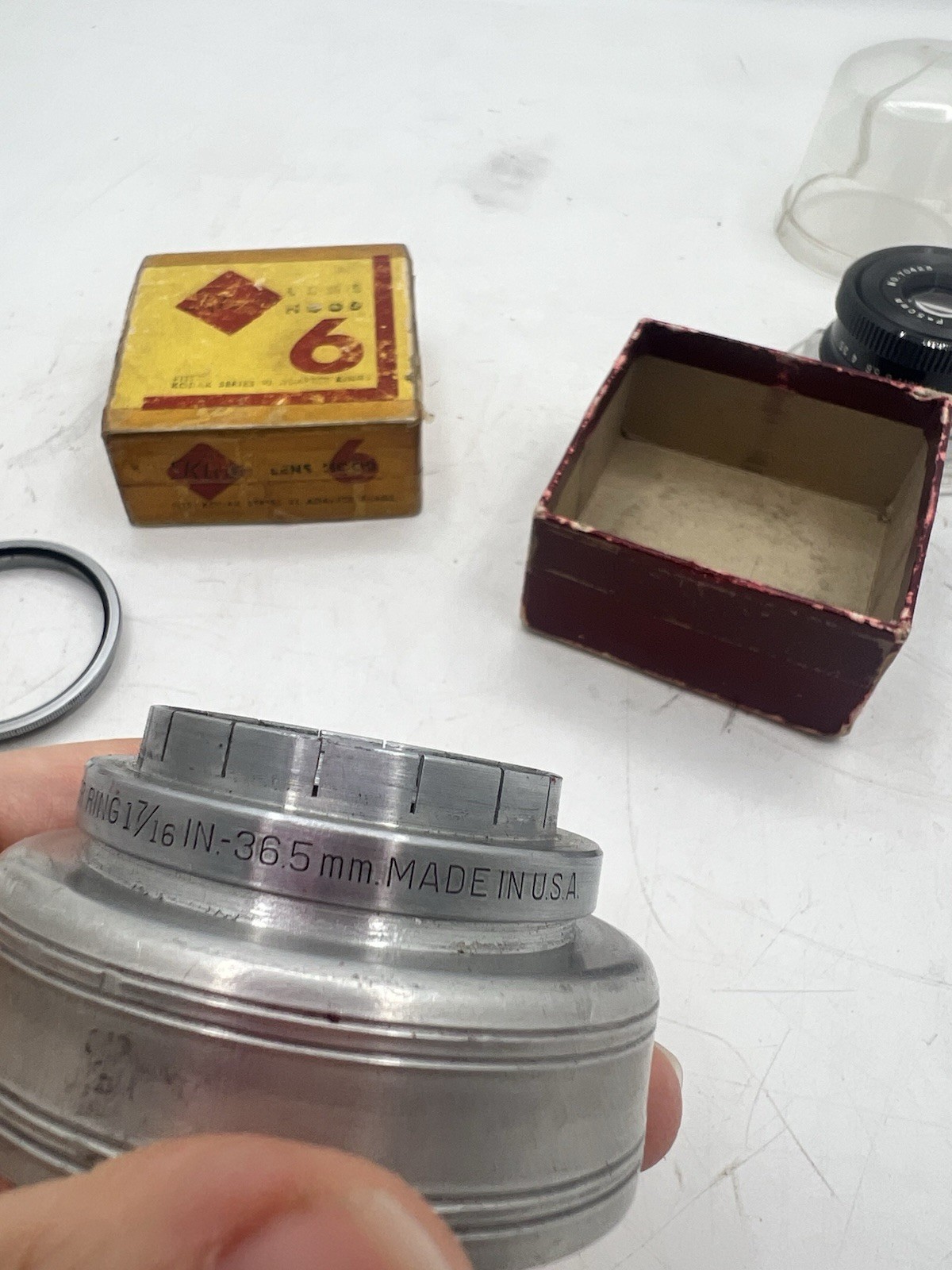 Lot Of Vintage Kodak,Planolite, Camera Accessories Filters, Adapters, Lens Hood