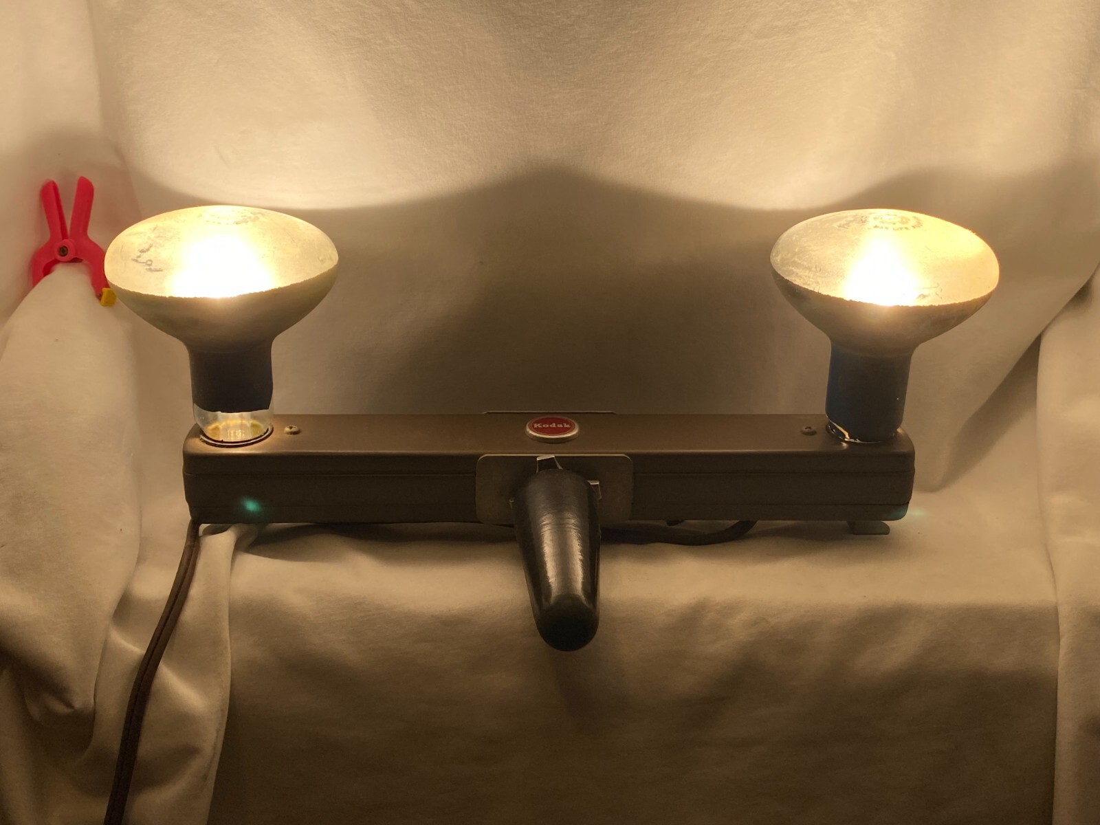 Vintage KODAK BROWNIE 2-Lamp Movie Light w/Box #790 Orig. Box Works 2 300W Lamps