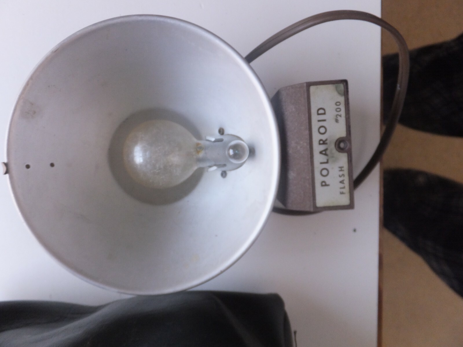 Vintage Polaroid Flash Unit #200. Plus Soft Leather Polaroid Camera Case.
