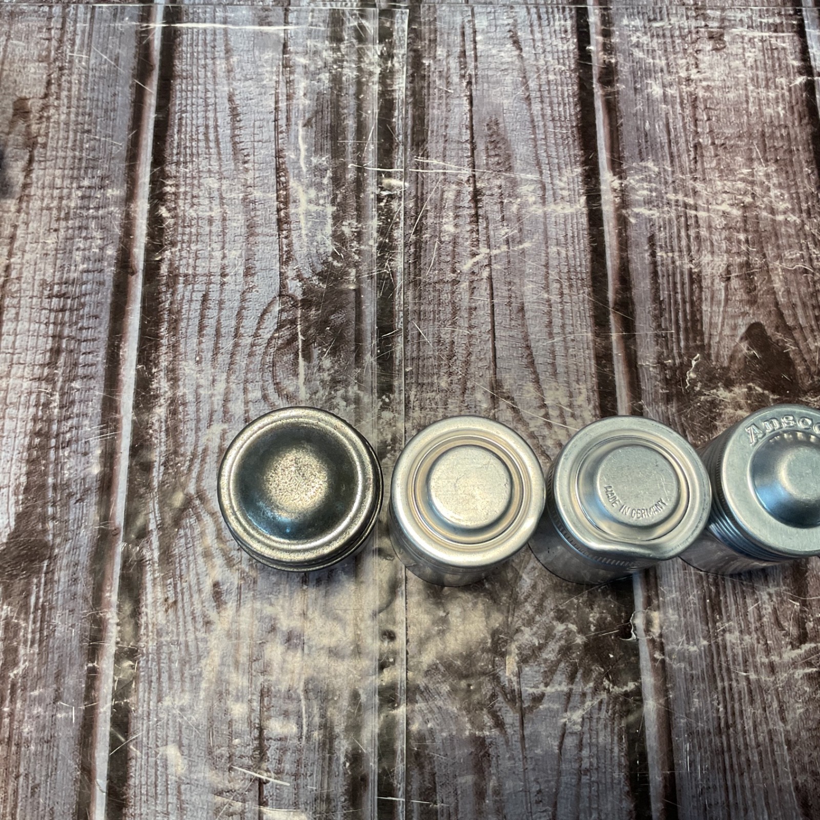 8 Vintage Metal Aluminum Film Canisters Screw-Top Lids Retro Camera Gear