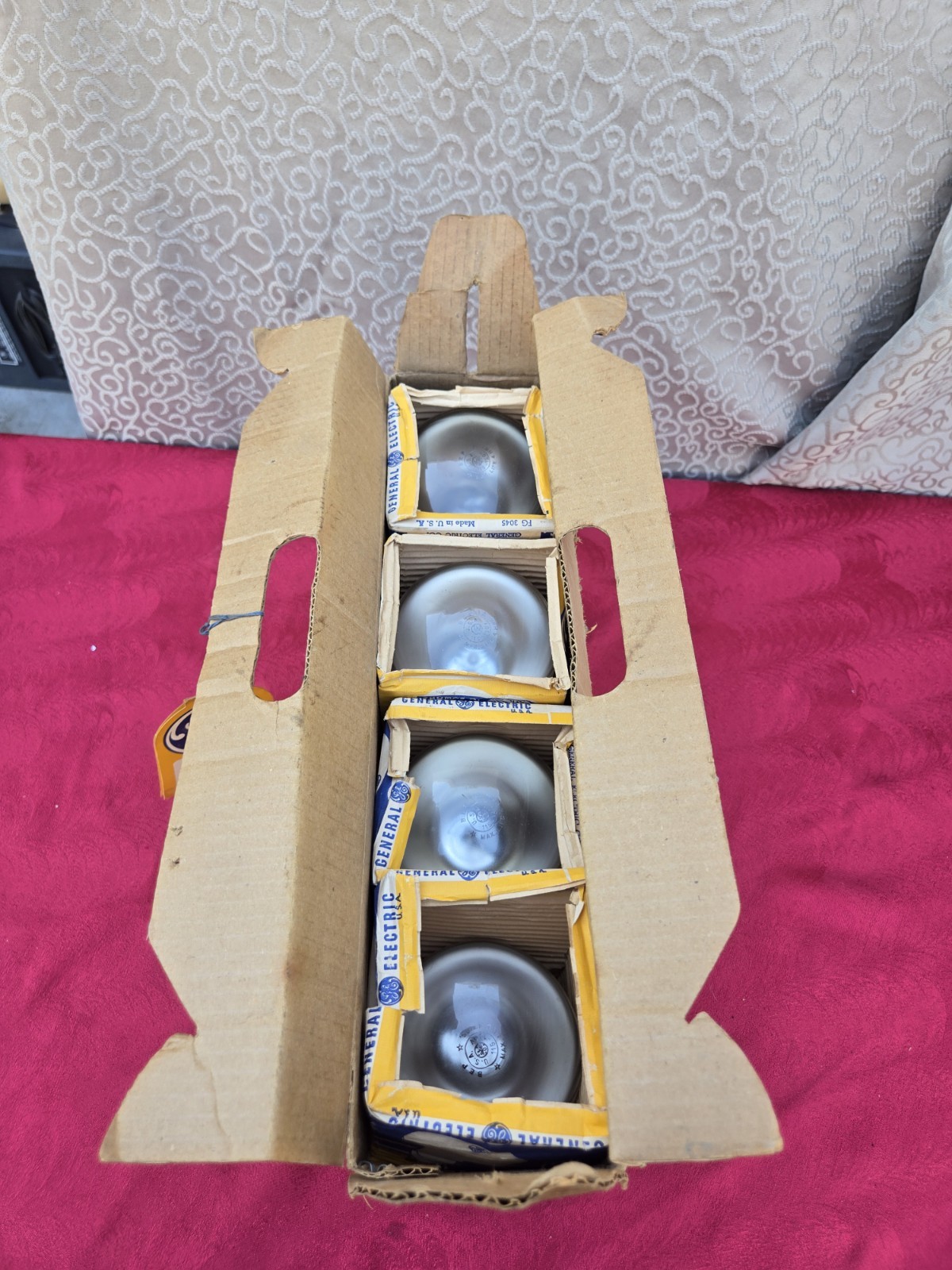 Vintage GE 4 Light Bar Photo Floodlight Movie Camera Lighting Kit Set With Boxes