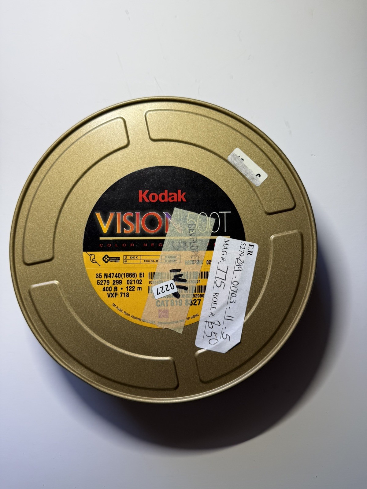 Empty Kodak Vision 500T Color Negative Tin Case/Holder for Film – Canister Only