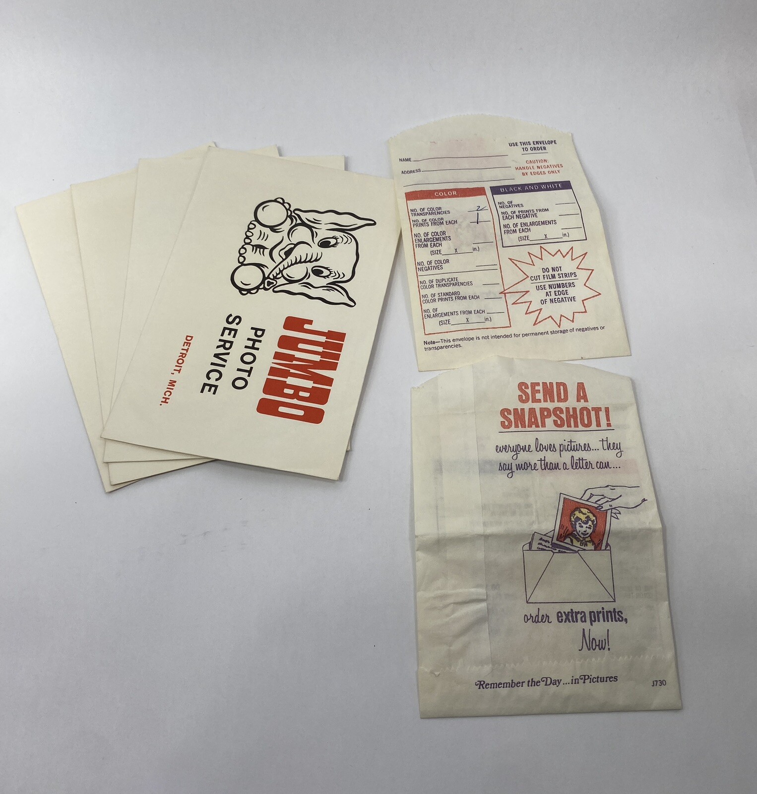 Lot of 15: Vintage Photo Studio Lab Advertising Envelopes Detroit 1930s – 1960s