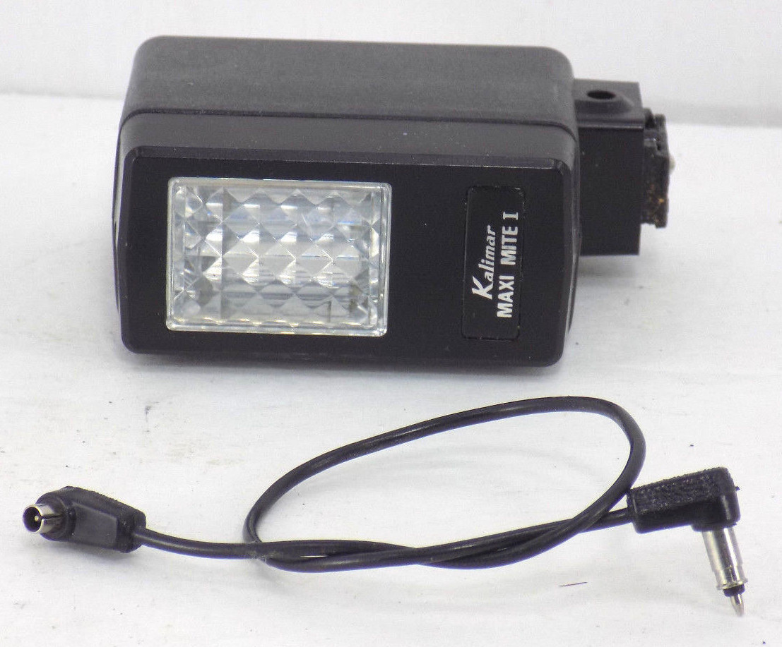 Vintage Kalimar Maxi Mite I Electronic Flash K-476S WITH CABLE PARTS RESTORE