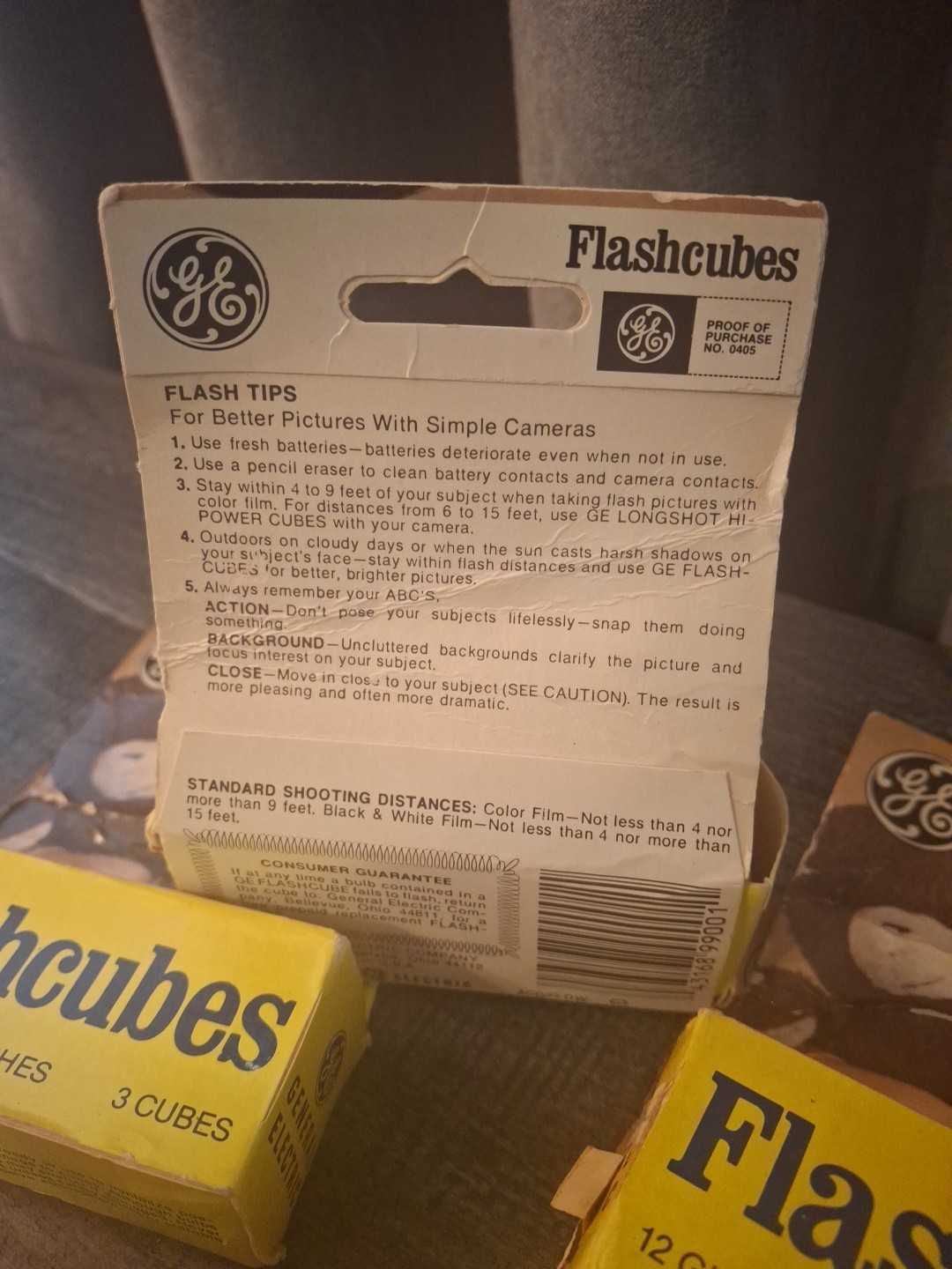 6 NIP Vtg. GE Flashcube Cameras Standard Cubes.. 3 Cubes/12Flashes