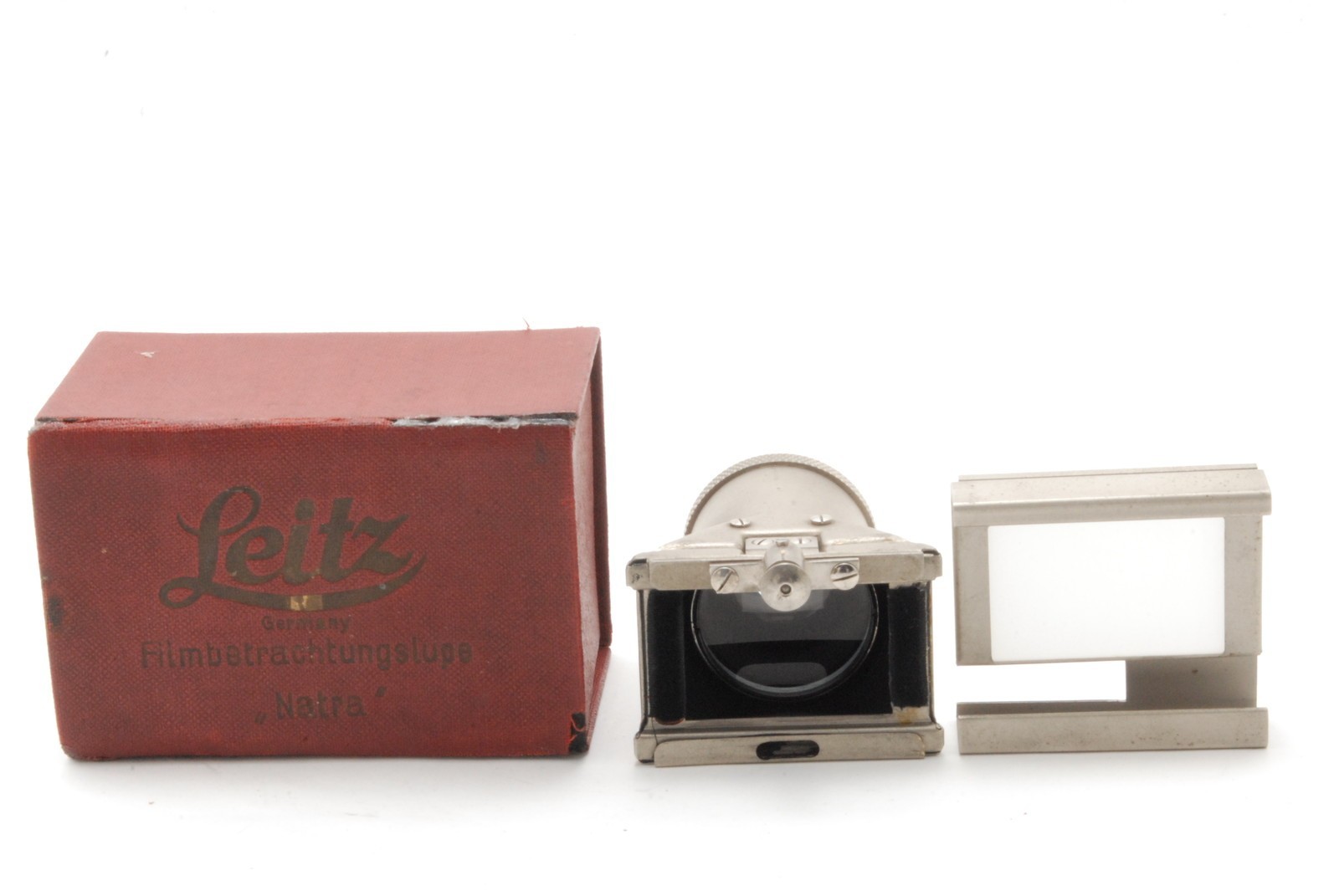 [NEAR MINT w/Box] Leitz Leica Natra Negative Slide Film Viewer Nickel from Japan