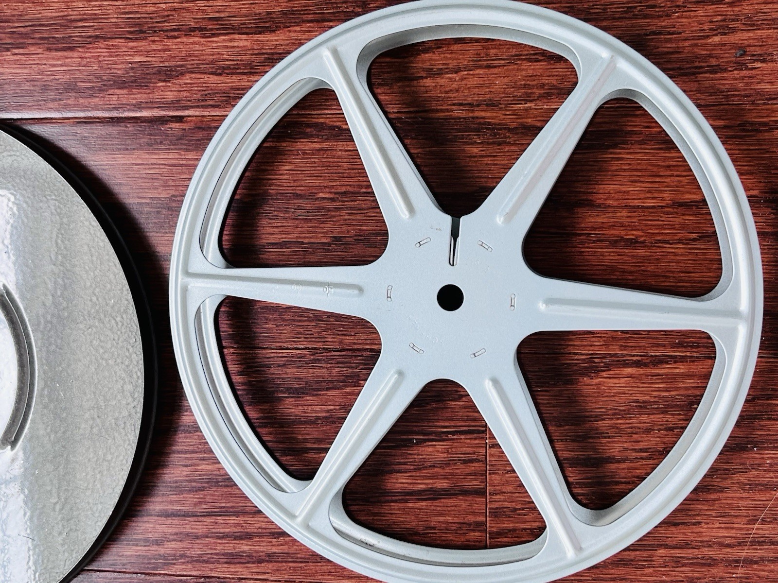 Vintage Compco Film Reel Canister Shipping Box Strap 16mm 400 Feet USA 1968