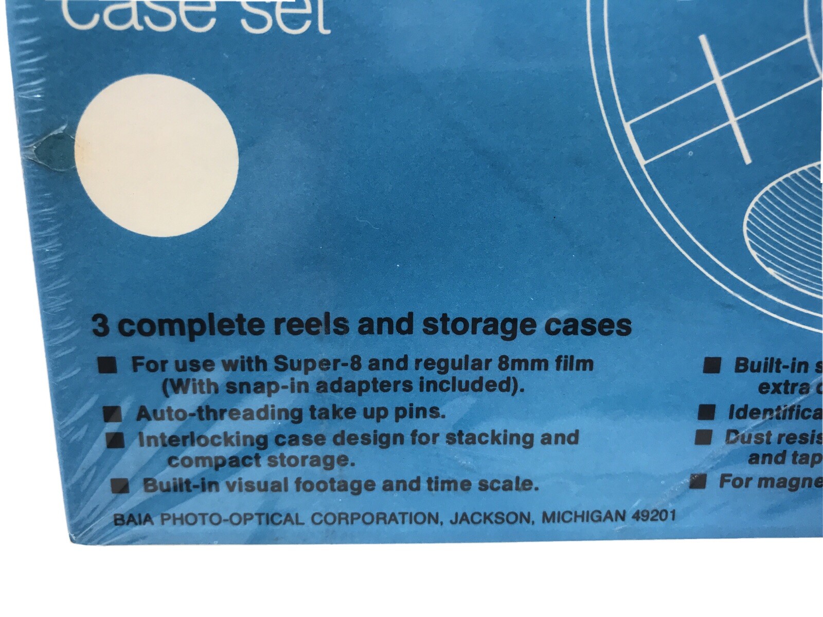 Vintage Lot of 3 Baia Dual 8 400′ Capacity Reel & Storage Case Set