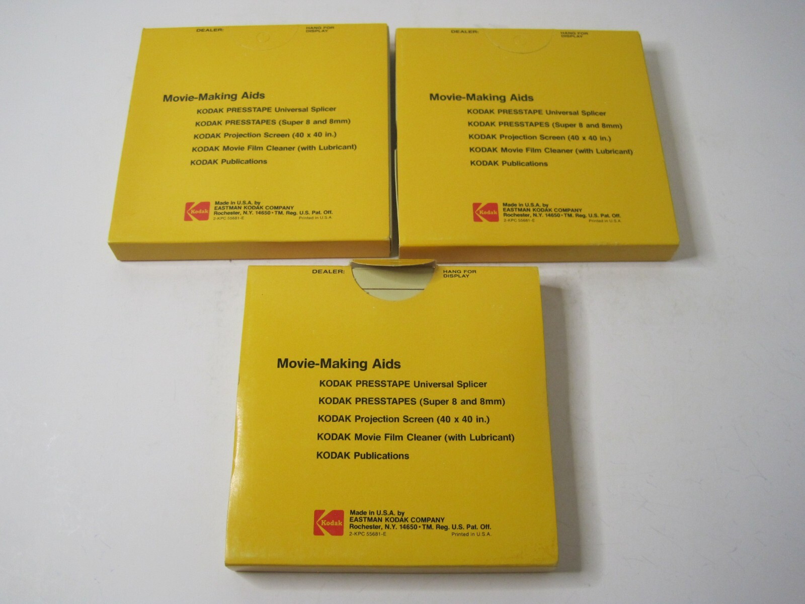 Lot of 3 Kodak 882 Movie Reel Super 8 and 8mm 200ft in Box D882, CAT178 5203