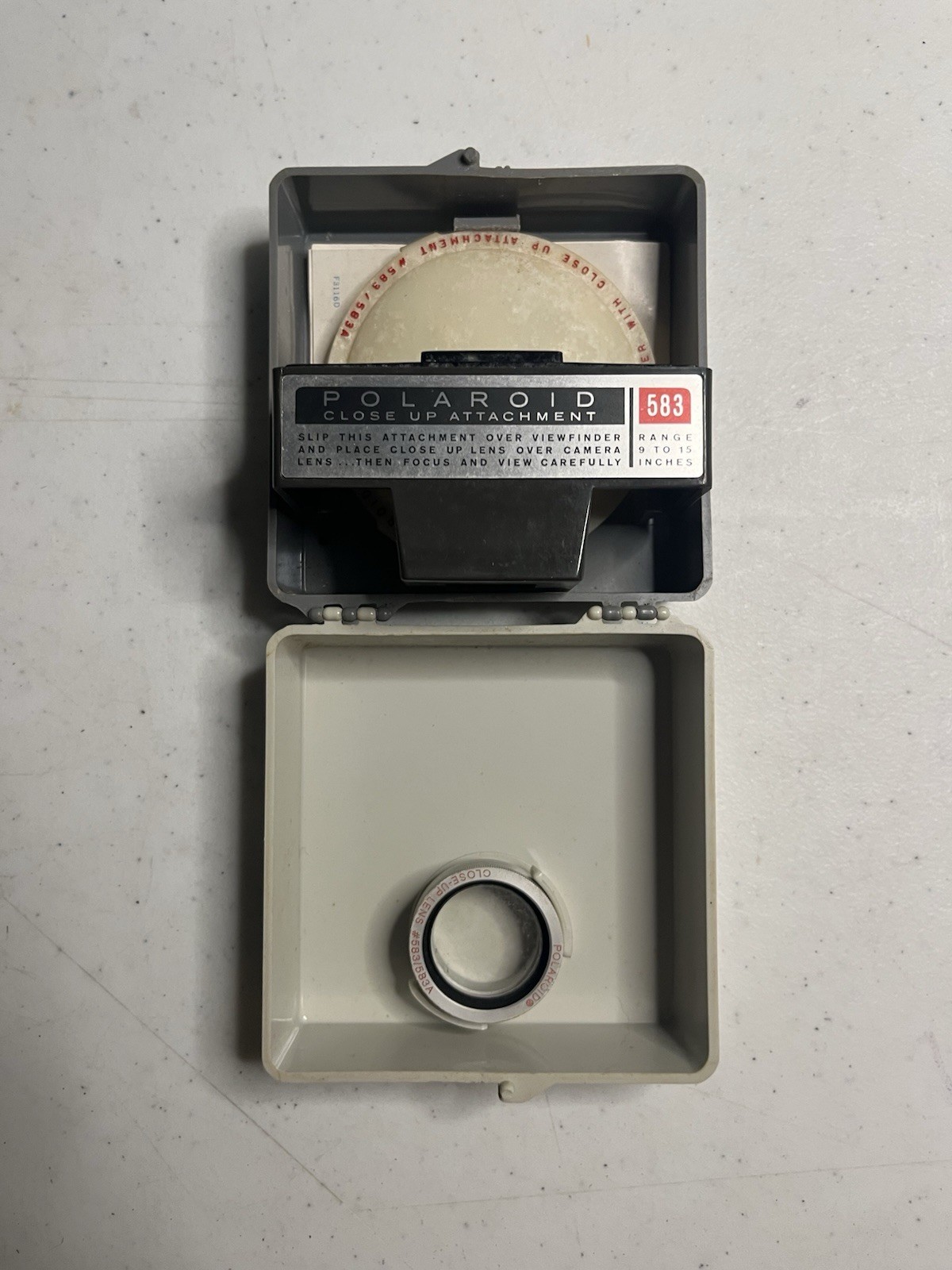 Vintage Polaroid Close-Up Kit #583 Attachment Set for Color Pack Cameras w/ Case