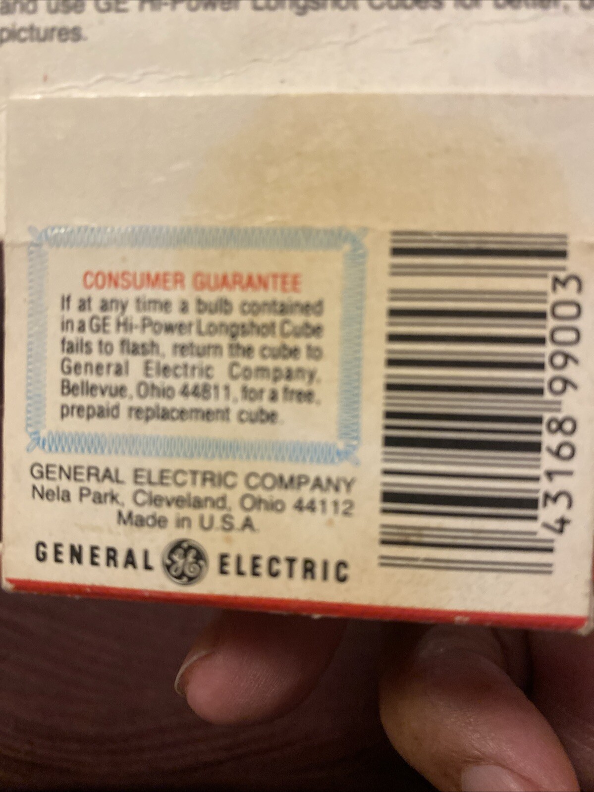 (2) Vintage Flash Cubes GE HI-Power Distance Long-Shot (2) Cubes In Ea BoxUnused