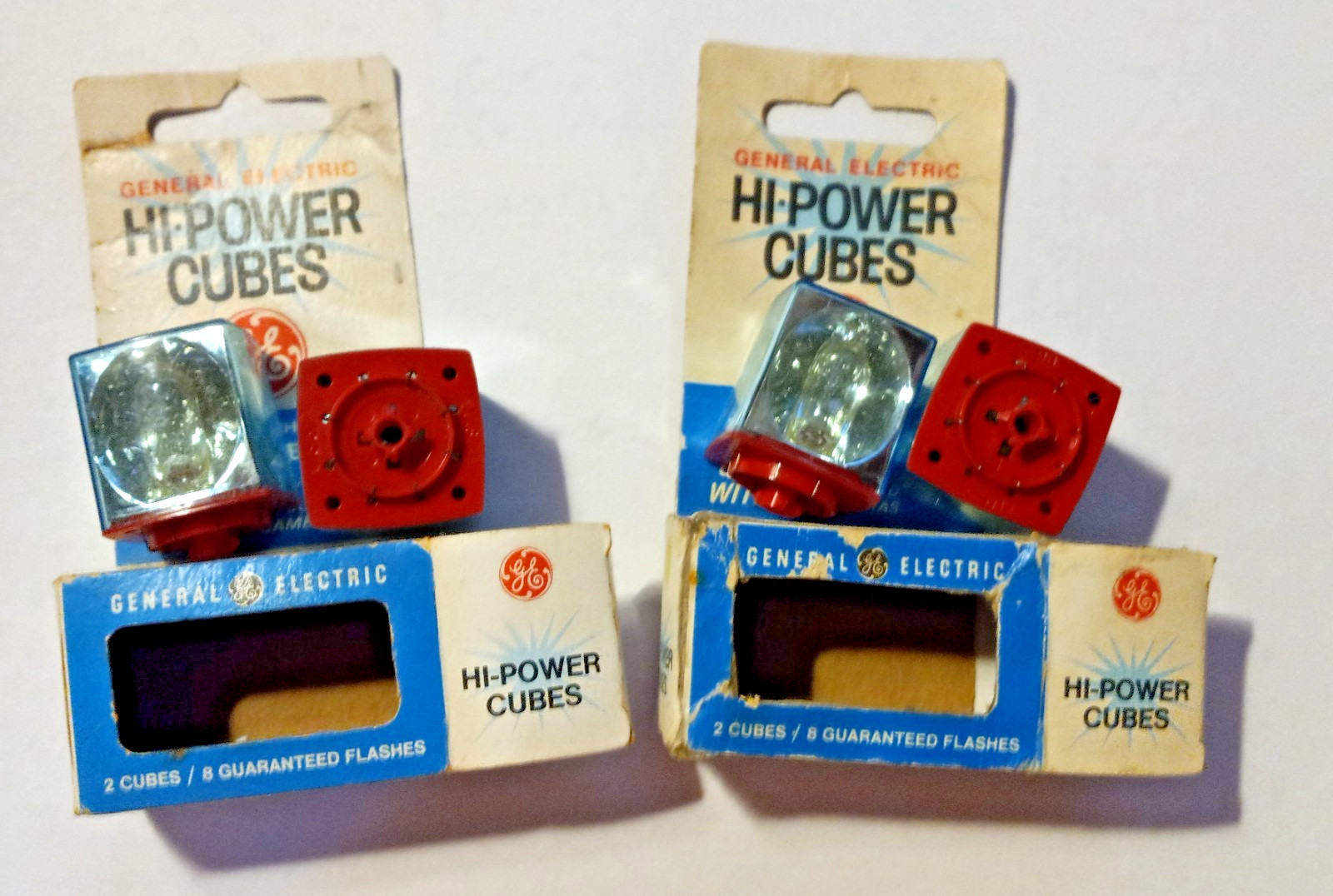 Vintage General Electric Hi Power Flash Cubes 2 Packs Polaroid Cameras GE USA
