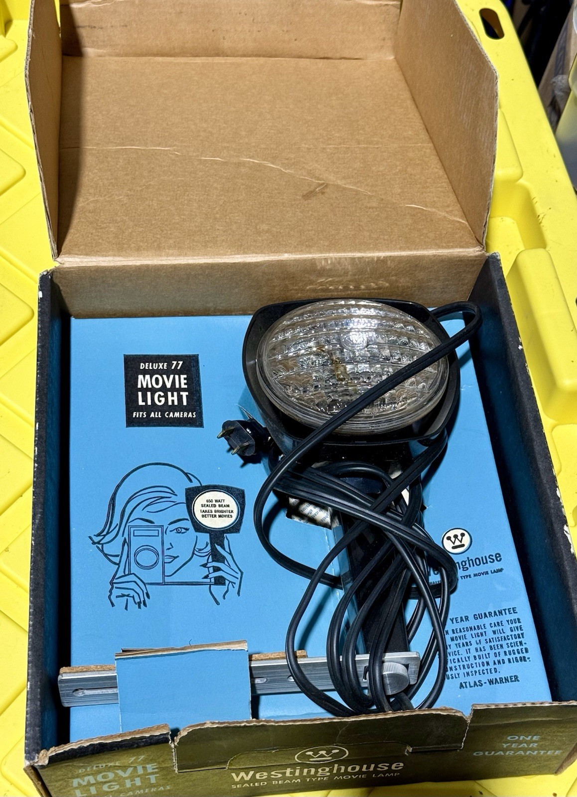 Vintage Westinghouse 77 Movie Lamp – New in Box – Excellent Condition