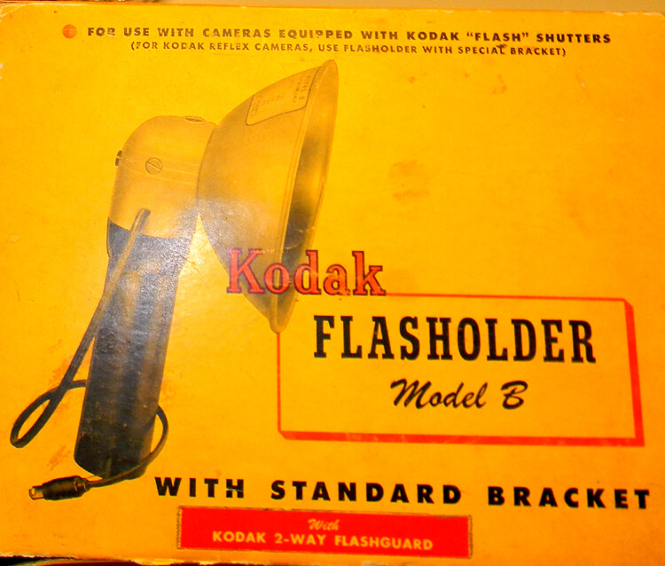 Vintage KODAK Flasholder Model B w/Bracket in Original Box – Excellent Condition