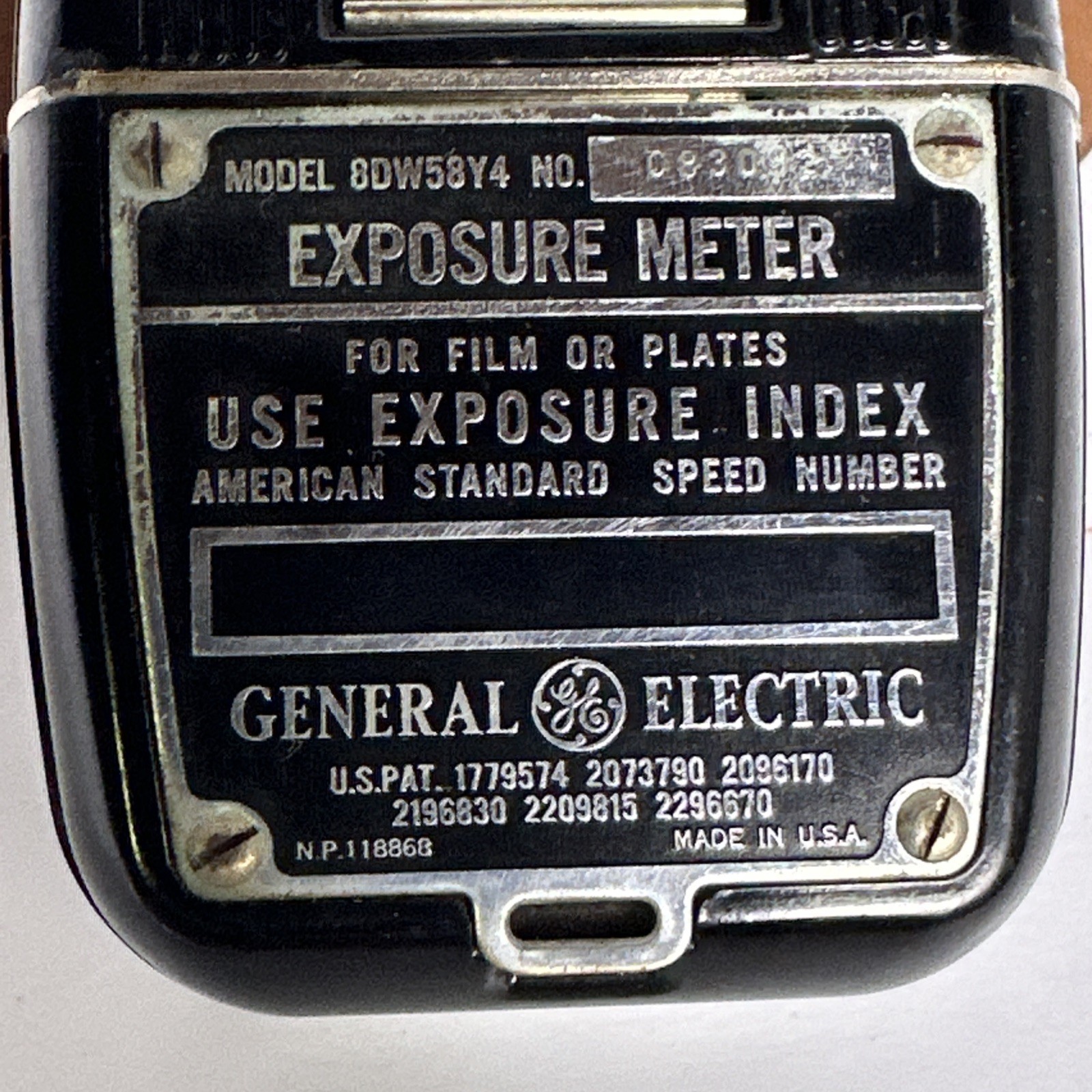 GE Photo Exposure Light Meter 8DW58Y4 w Leather Case Vintage