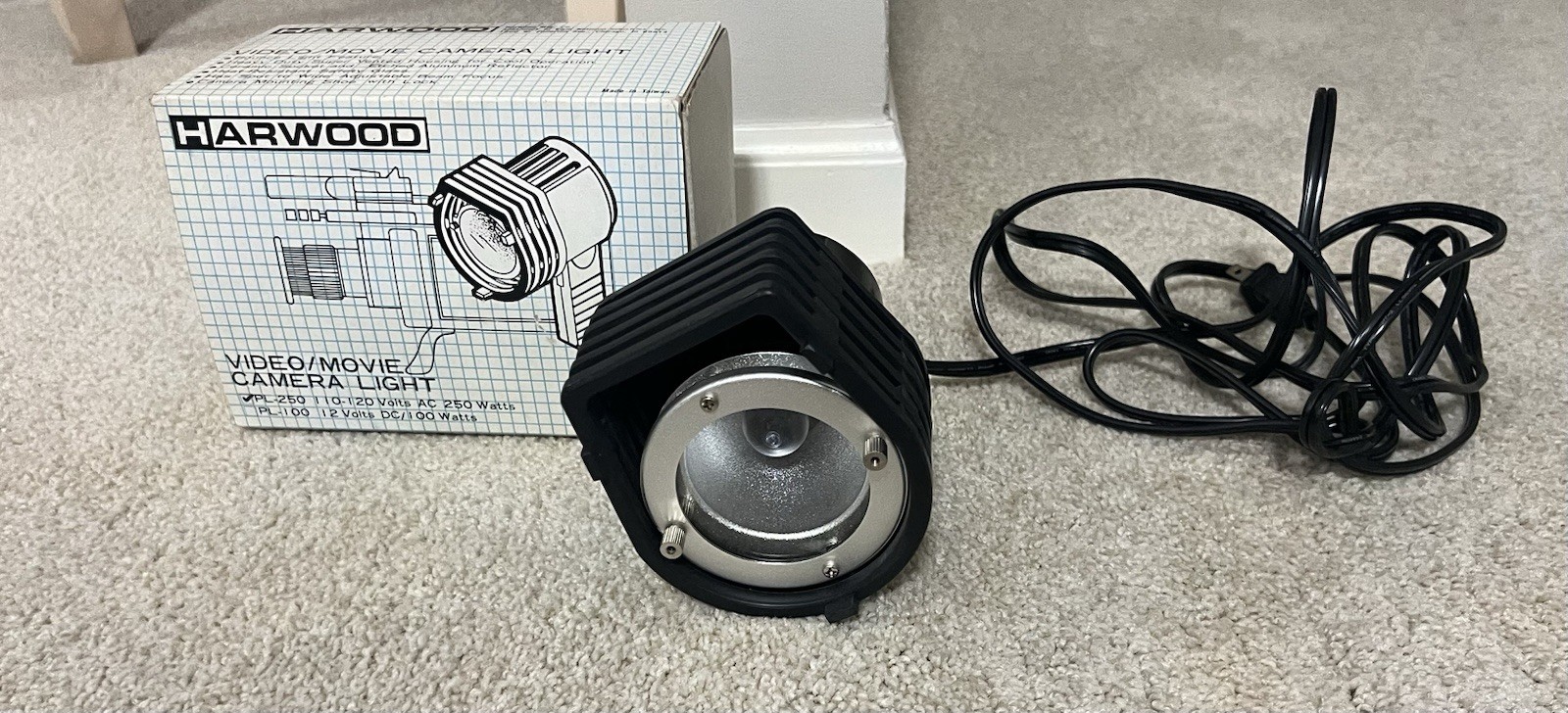 Harwood Video/Movie Camera Light PL-250 120V AC 250 Watts