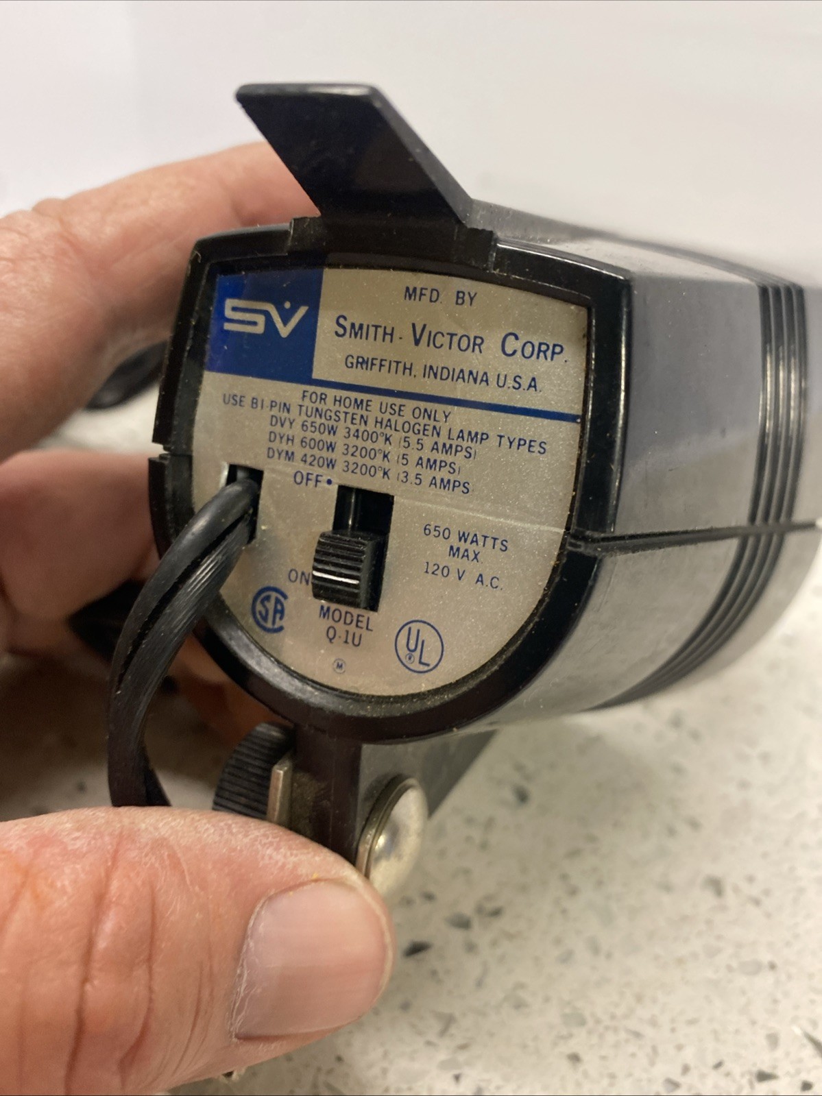 Smith Victor Model Q1U Movie Light Tested