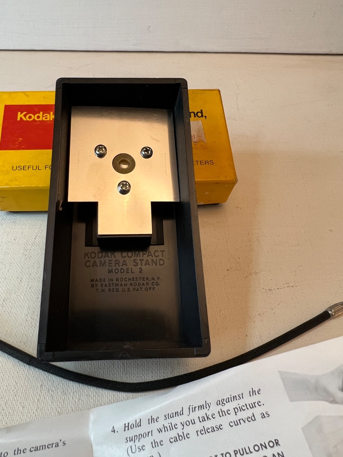 Vintage Kodak Compact (Instamatic) Camera Stand Model 2 with Cable Release Used