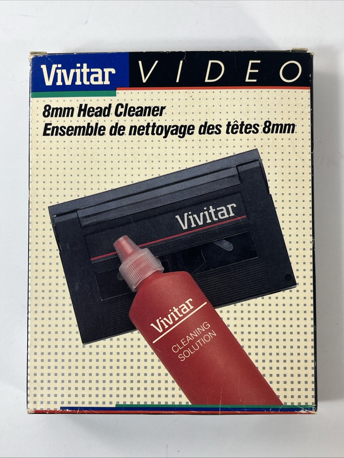 Vivitar 8mm Head Cleaner Cleaning tape in box liquid instruction made in USA set