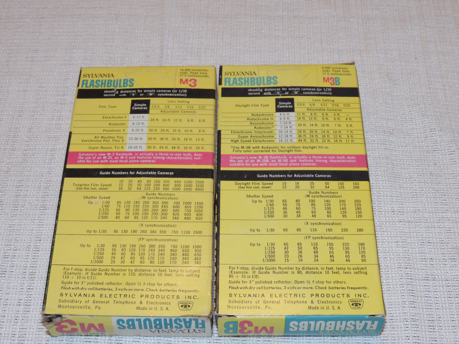 2 Packs of Sylvania M3 Blue Dot Flash Bulbs (12 Clear & 10 Blue Bulbs)