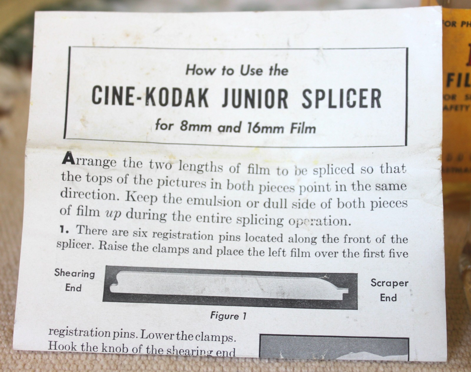 Vintage Cine Kodak Junior Splicer for 8mm & 16mm Film