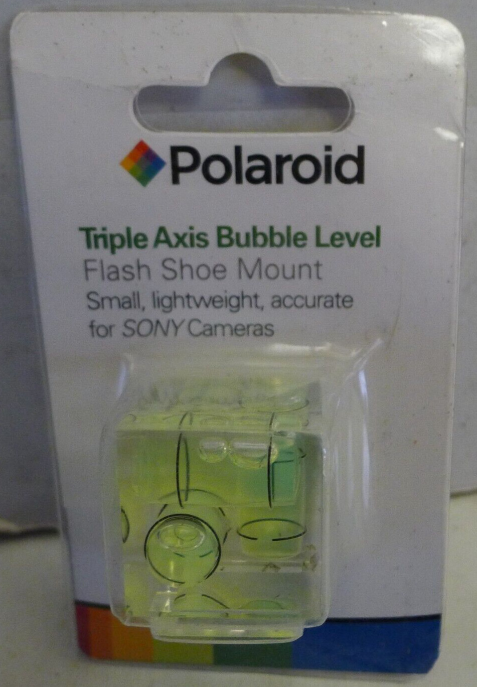 Polaroid Triple Axis Bubble Level Flash Shoe Mount for Sony Cameras – NOS / NEW