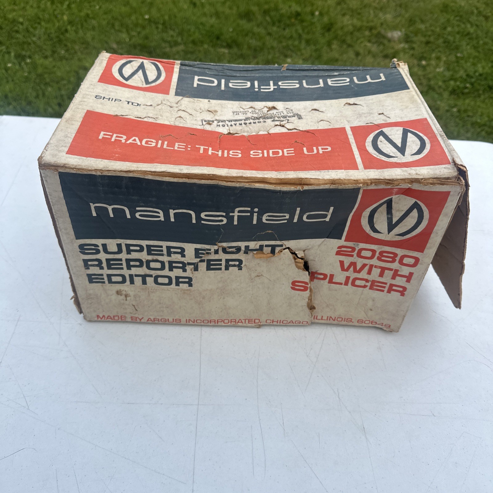 VTG Mansfield Super Eight Reporter Editor 2080 w/ Splicer Box WORKS Film Cinema