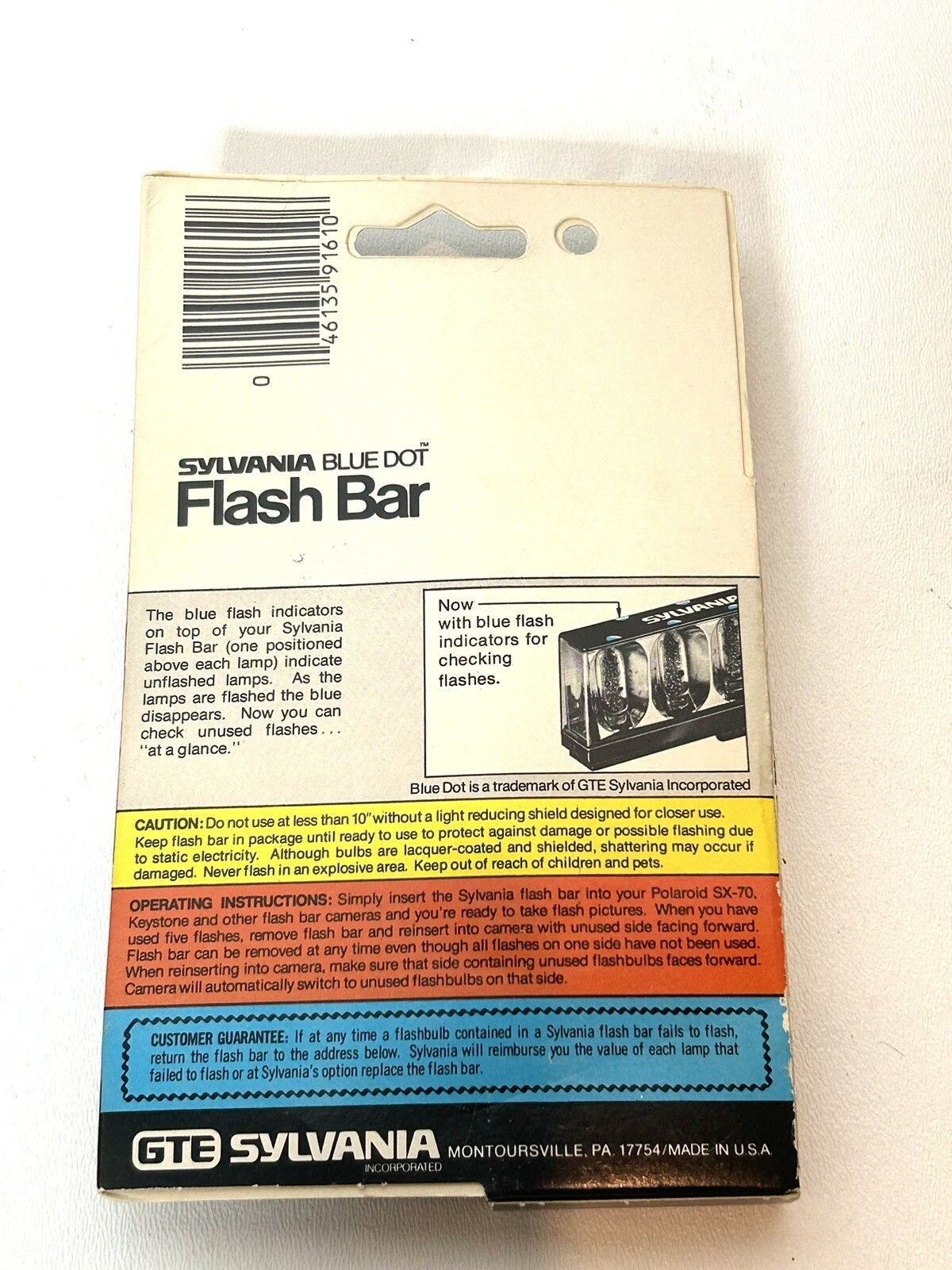 Vintage GTE Sylvania Blue Dot Flash Bar 10 Flashes – NEW in original package