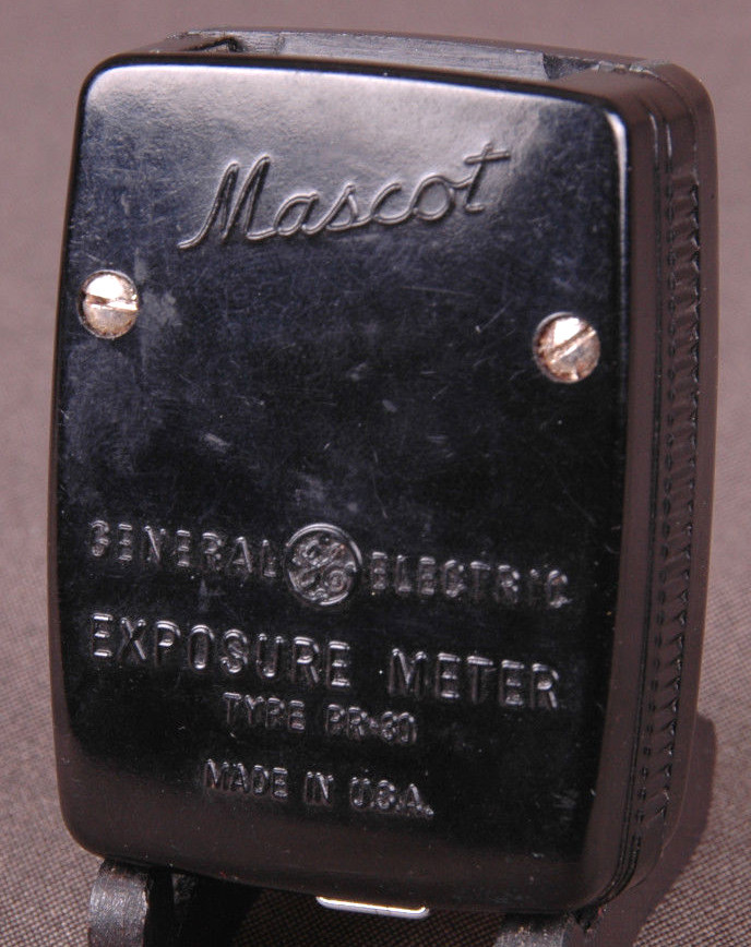 Vtg GE Mascot Exposure Light Meter-Type PR 30-Black-Made in USA-Photography-Cam