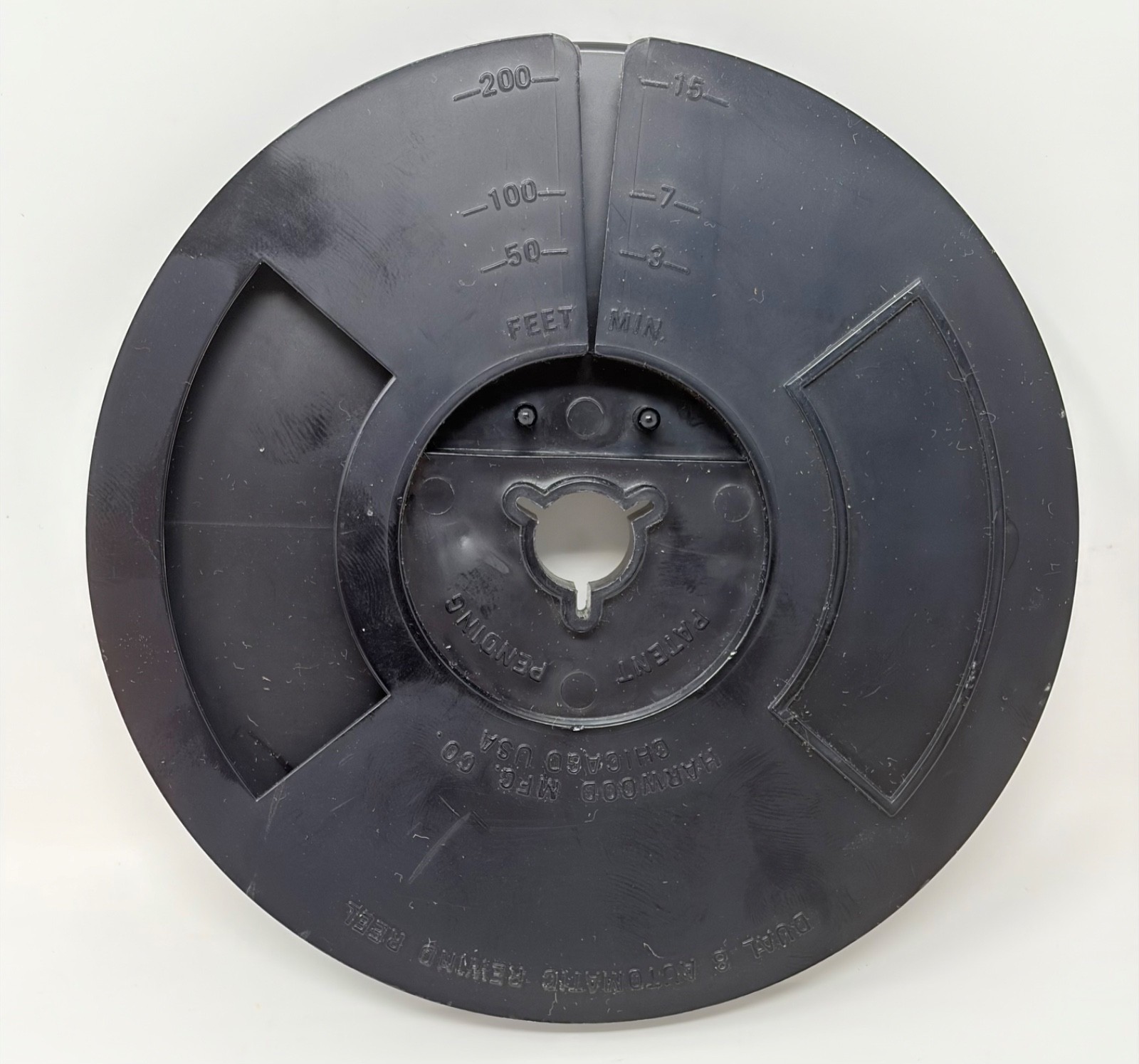 Vintage Harwood 200ft 8mm Film Reel Footage Counter Scale Chicago USA Regular 8
