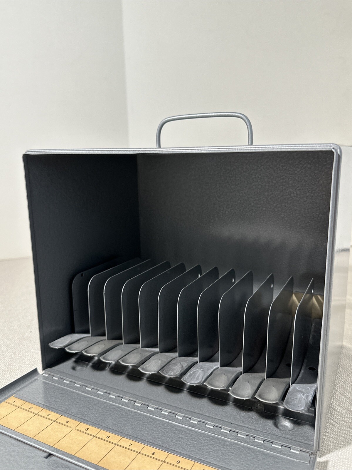 VTG BRUMBERGER 8MM METAL REEL HOLDER CASE STORAGE CASE ONLY 1950 MID CENTURY