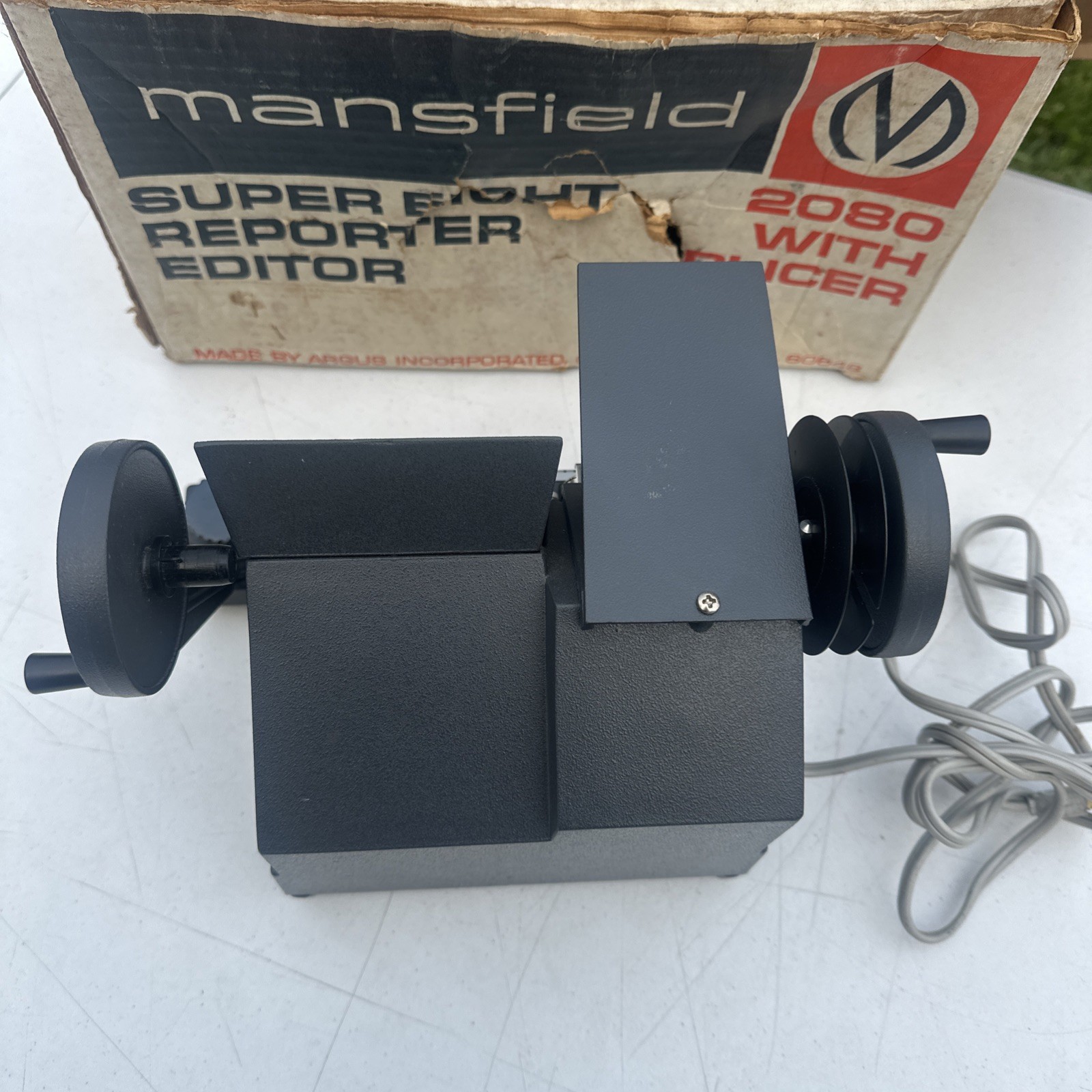 VTG Mansfield Super Eight Reporter Editor 2080 w/ Splicer Box WORKS Film Cinema
