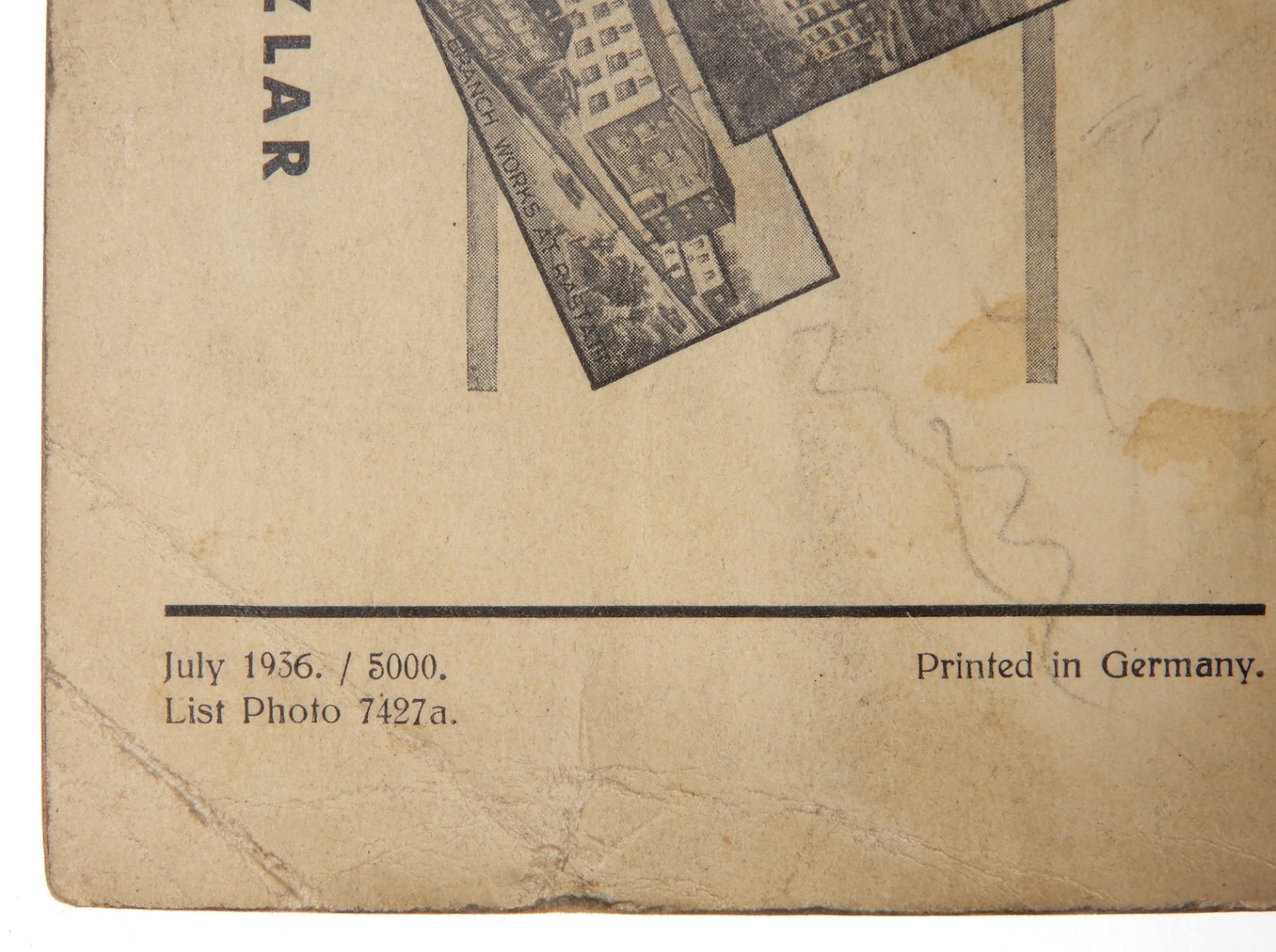 Leica III Model F Lens Tables E.Leitz,Wetzlar and London 1936 #2