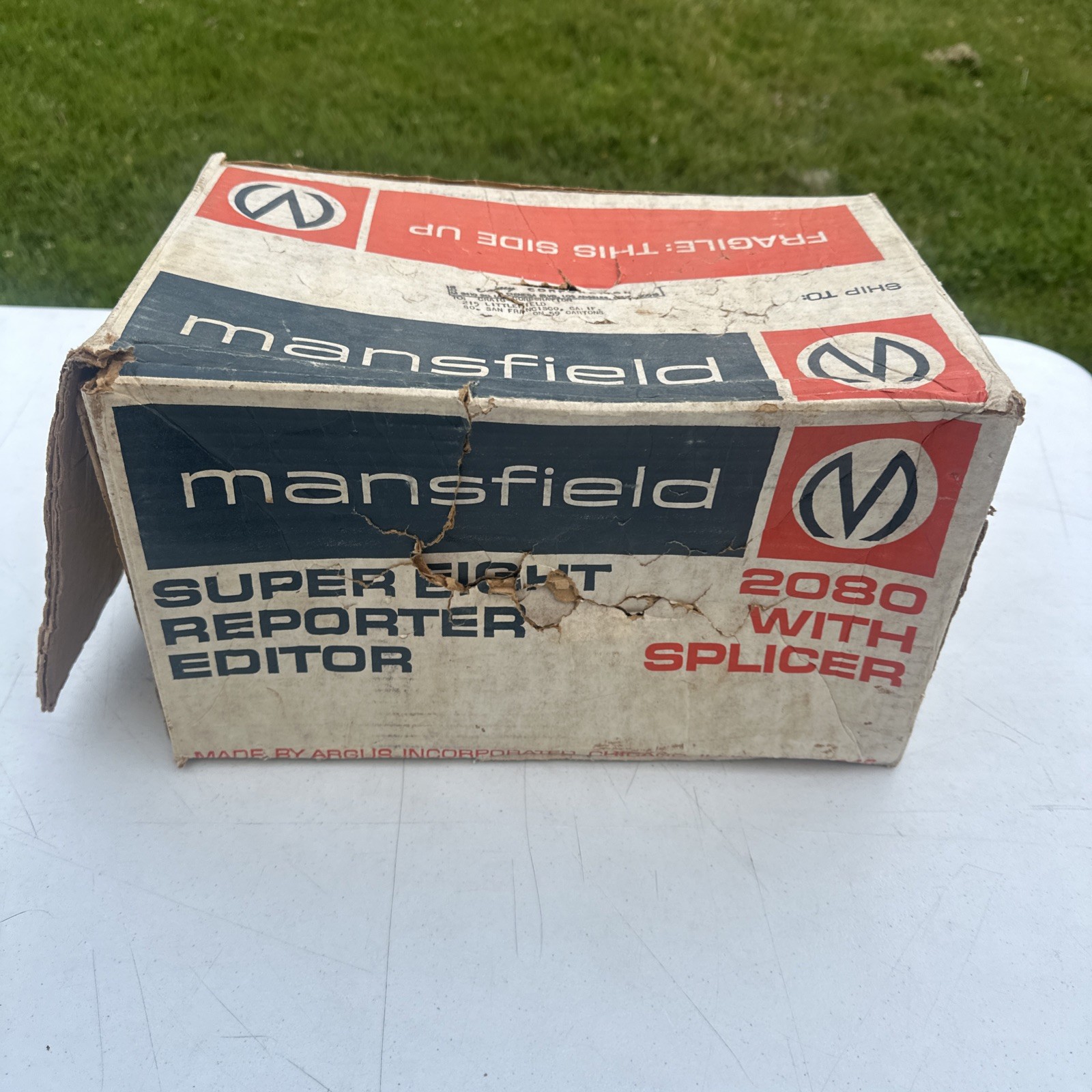 VTG Mansfield Super Eight Reporter Editor 2080 w/ Splicer Box WORKS Film Cinema