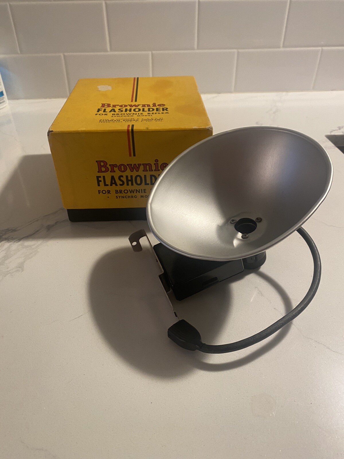 Vintage Brownie Flasholder for Brownie Reflex Synchro Model Camera in Box