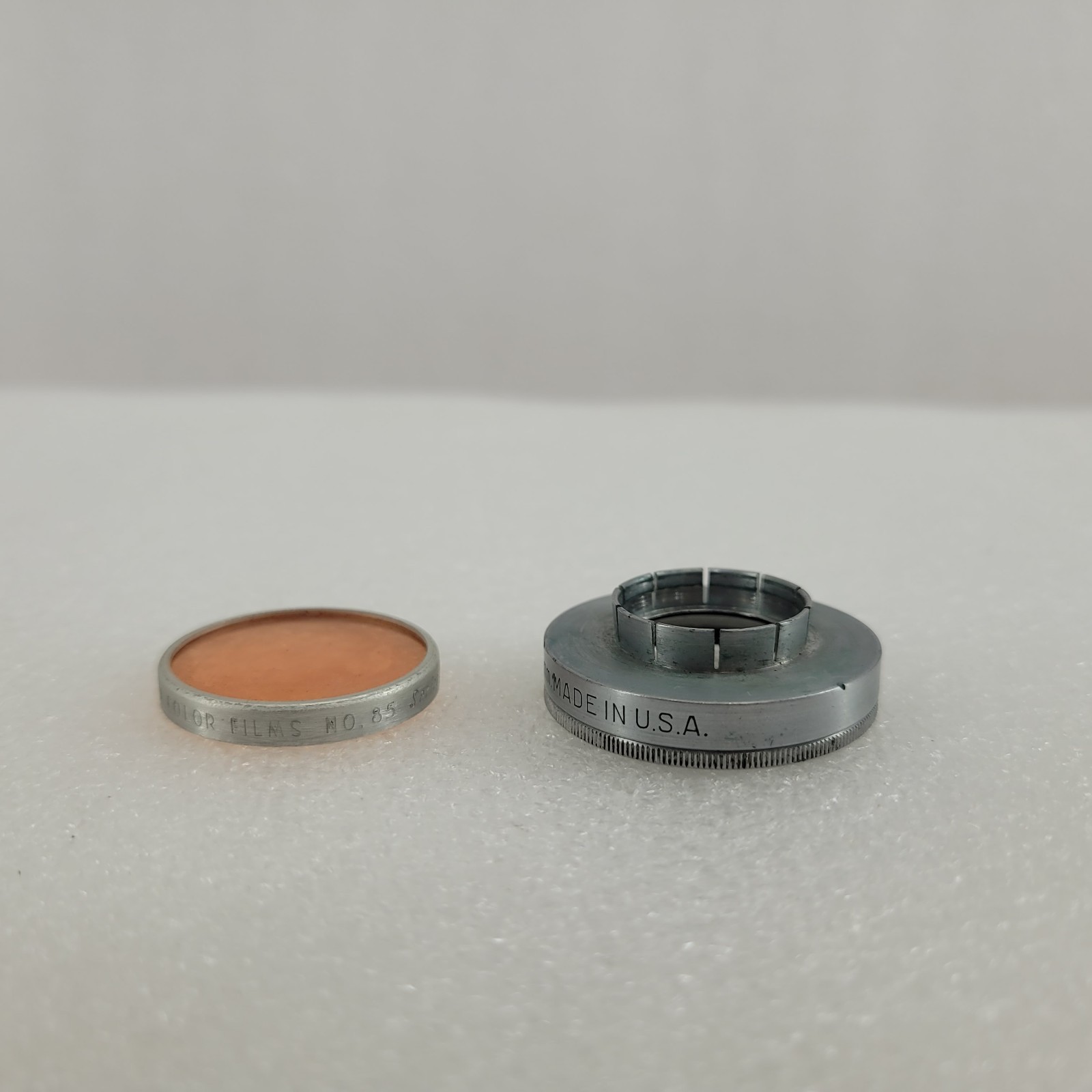 VINTAGE KODAK SERIES V FILTER ADAPTER RING 3/4 IN. 19MM Plus Daylight Filter